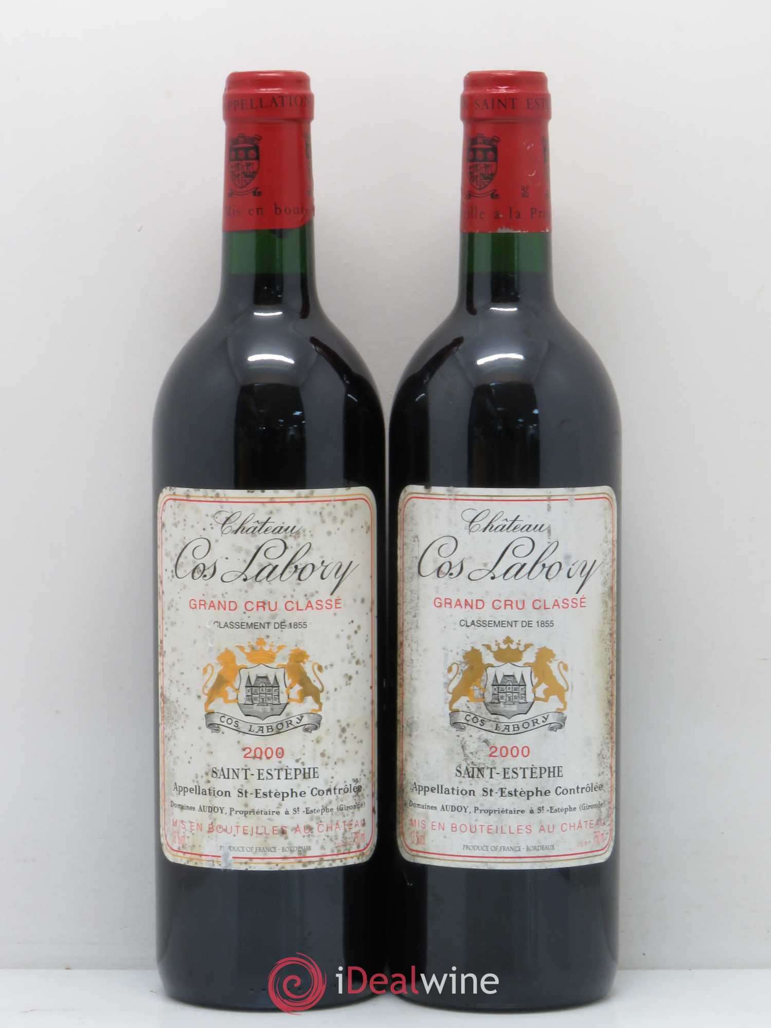 Château Cos Labory 5ème Grand Cru Classé 2000 - Lot de 2 bouteilles - 0