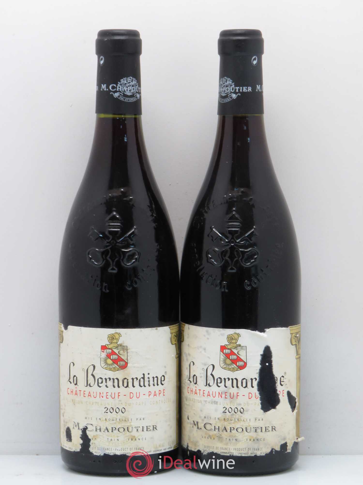 Châteauneuf-du-Pape La Bernardine Chapoutier 2000 - Lot de 2 bouteilles - 0