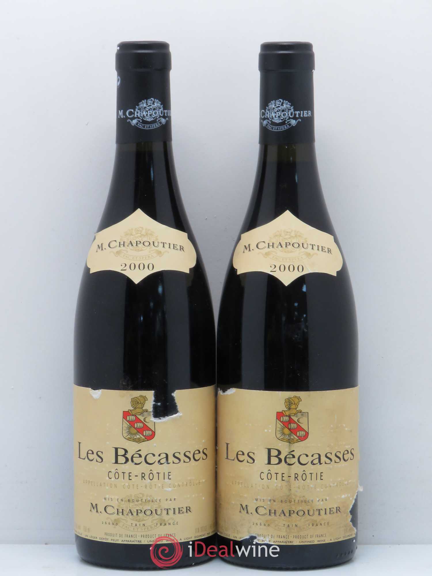 Côte-Rôtie Les Bécasses Chapoutier 2000 - Lot de 2 bouteilles - 0
