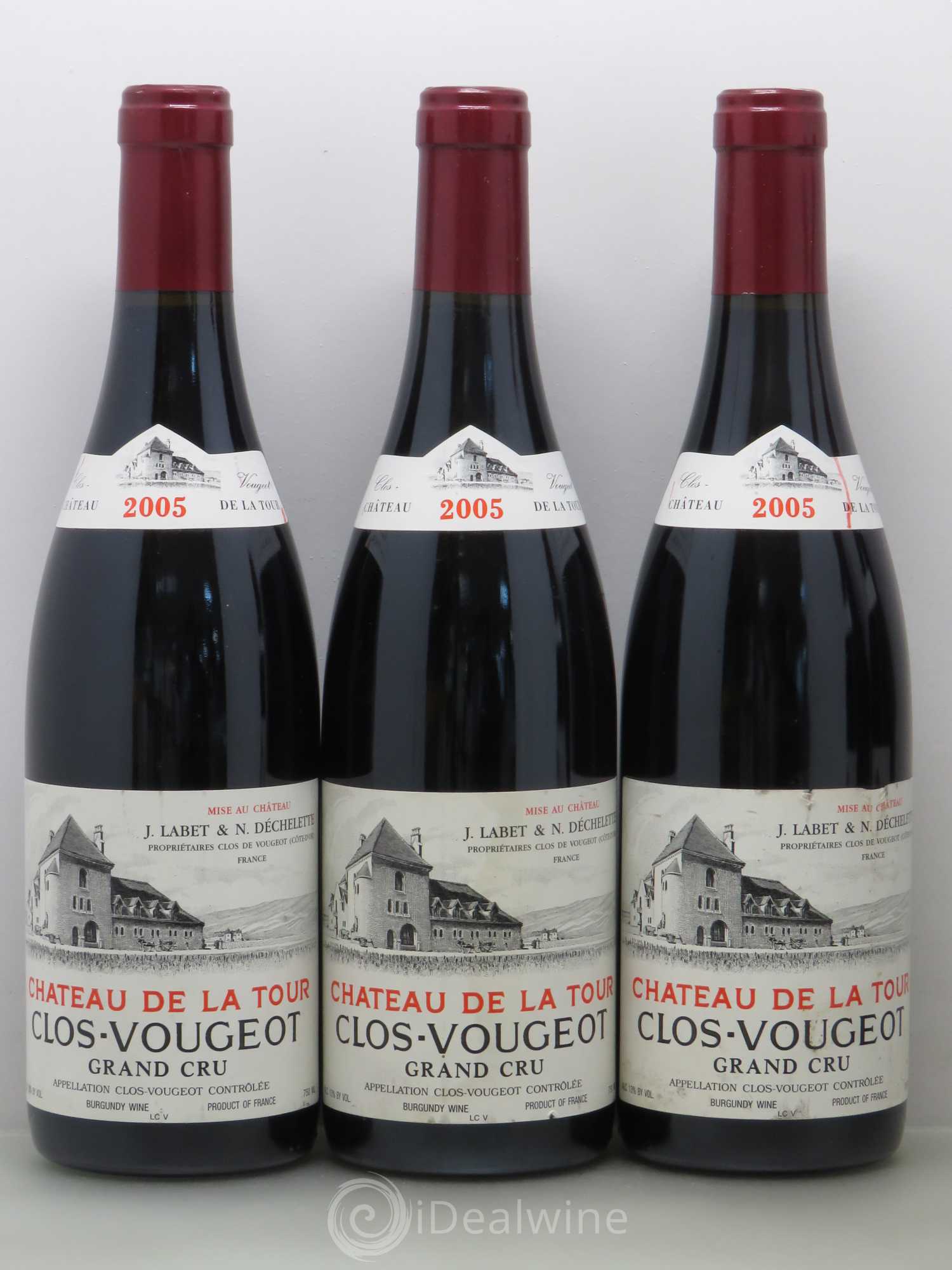 Clos de Vougeot Grand Cru Château de La Tour 2005 - Lot de 5 bouteilles - 1