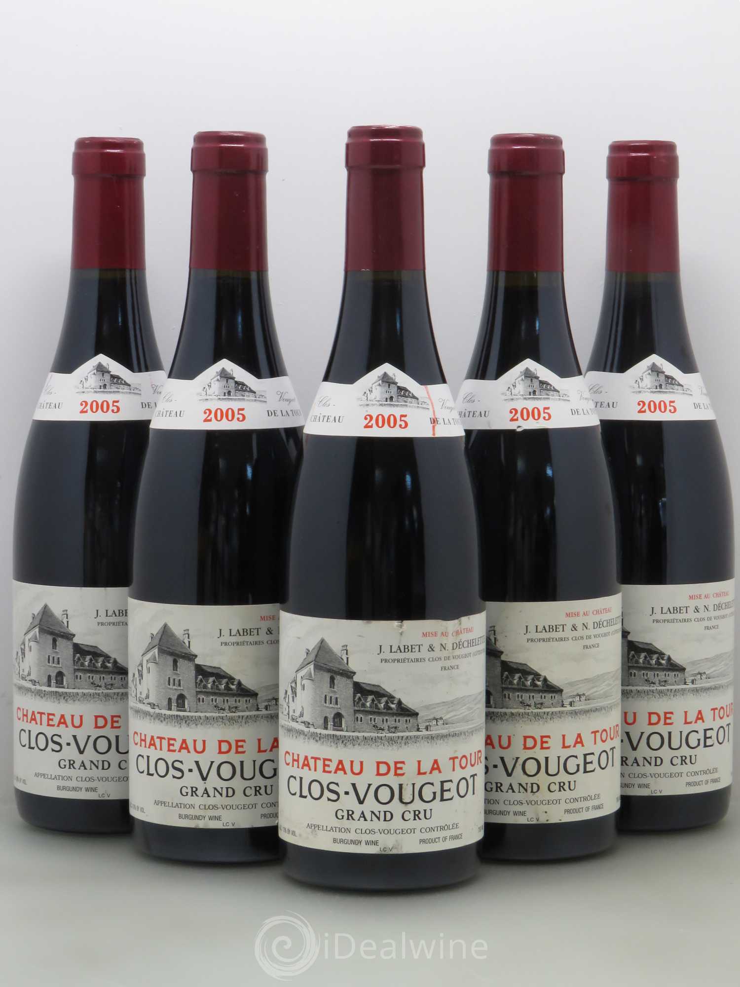 Clos de Vougeot Grand Cru Château de La Tour 2005 - Lot de 5 bouteilles - 0