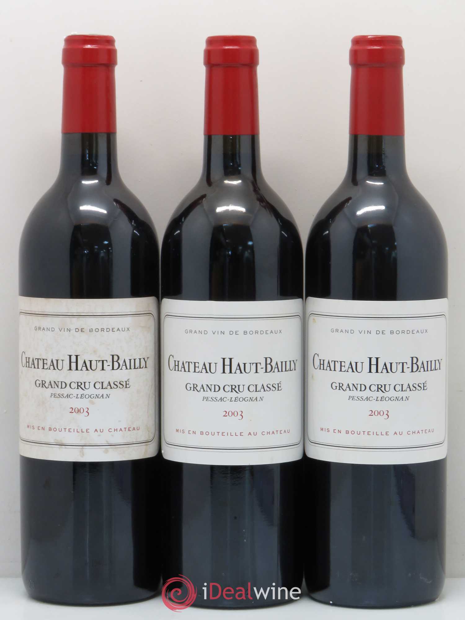 Château Haut-Bailly Cru Classé de Graves 2003 - Lot de 3 bouteilles - 0