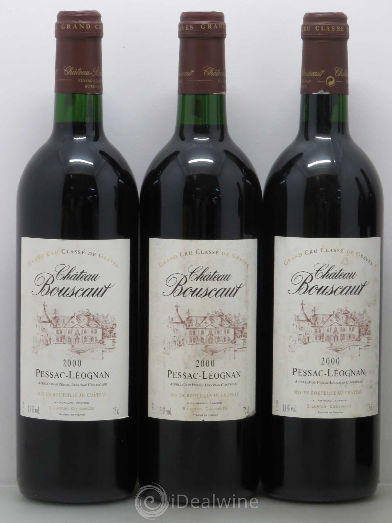 Château Bouscaut Cru Classé de Graves 2000 - Lot de 5 bouteilles - 1