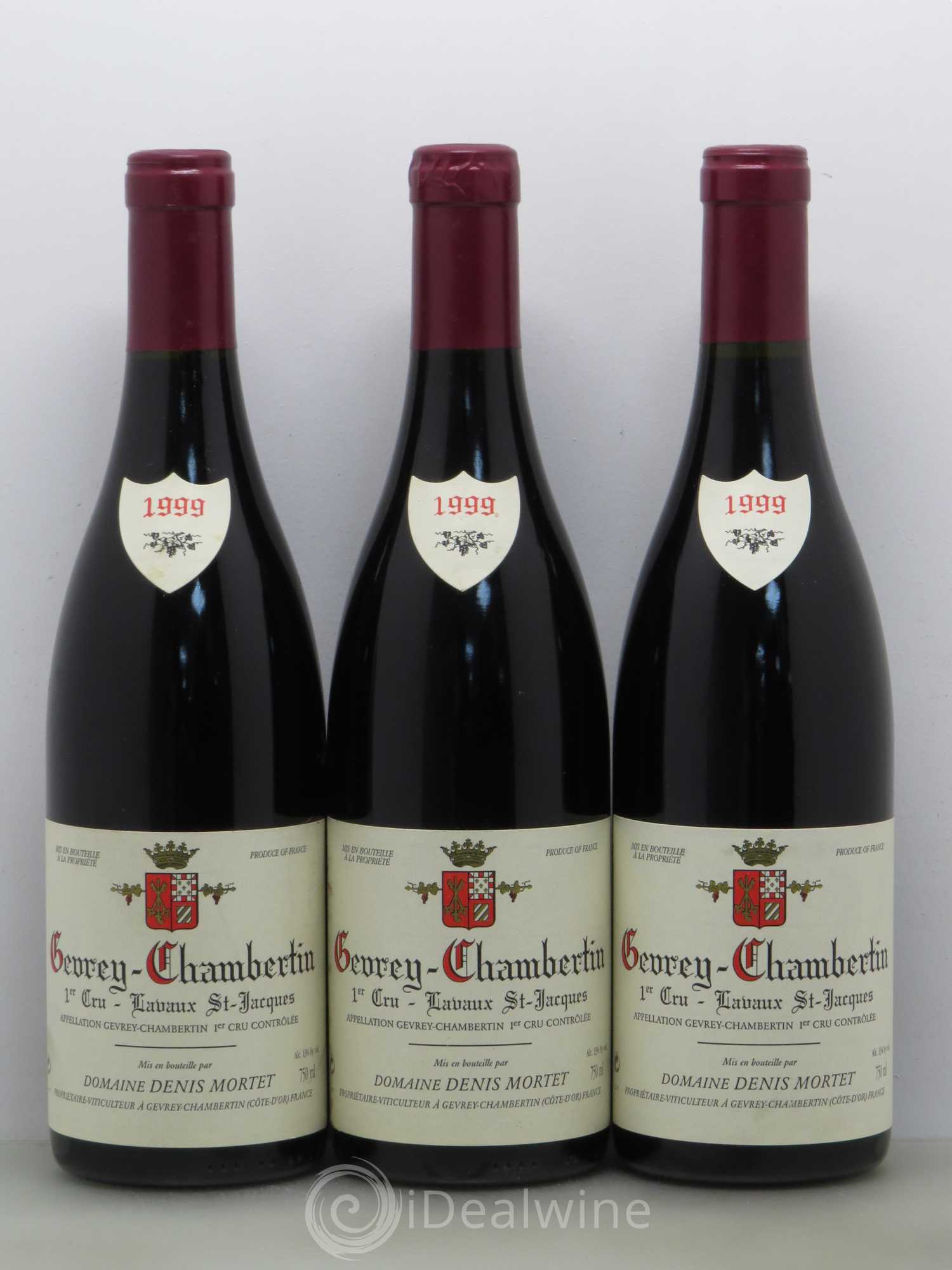 Gevrey-Chambertin 1er Cru Lavaux Saint Jacques Denis Mortet (Domaine) 1999 - Lot de 3 bouteilles - 0