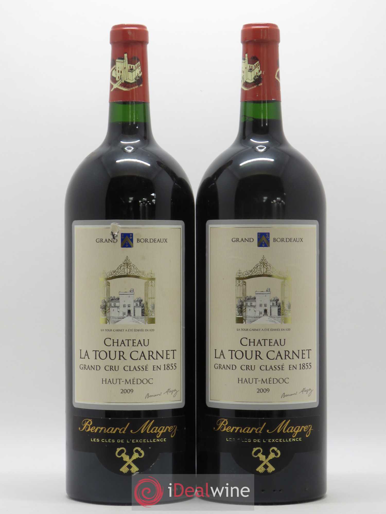 Château la Tour Carnet 4ème Grand Cru Classé 2009 - Lot de 2 magnums - 0