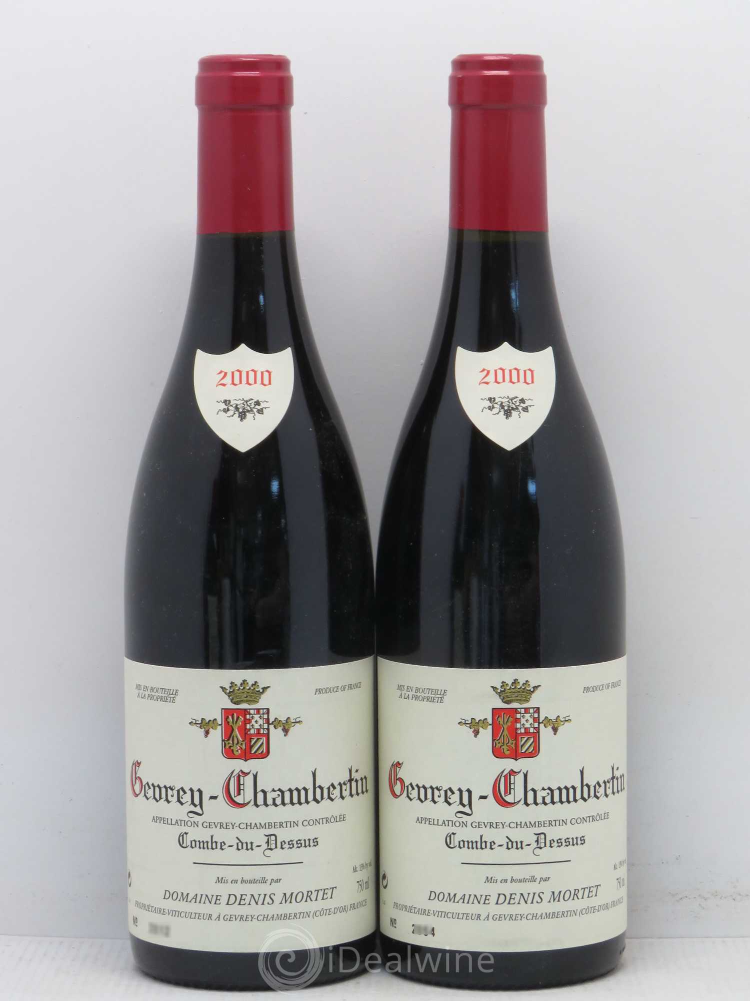 Gevrey-Chambertin Denis Mortet (Domaine) Combes Du Dessus 2000 - Lot de 2 bouteilles - 0
