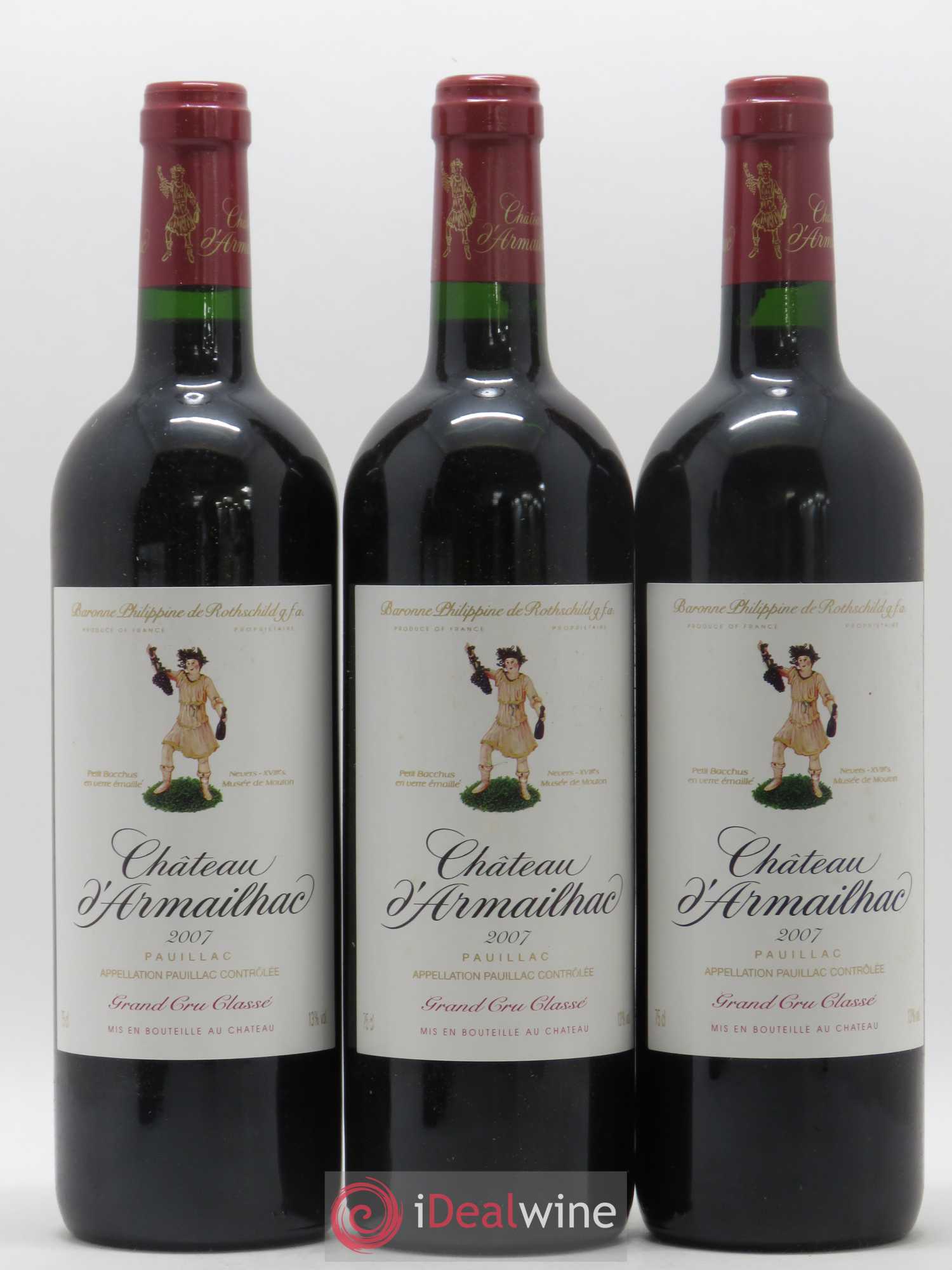 Château d' Armailhac - Mouton Baron(ne) Philippe 5ème Grand Cru Classé 2007 - Lot de 6 bouteilles - 1