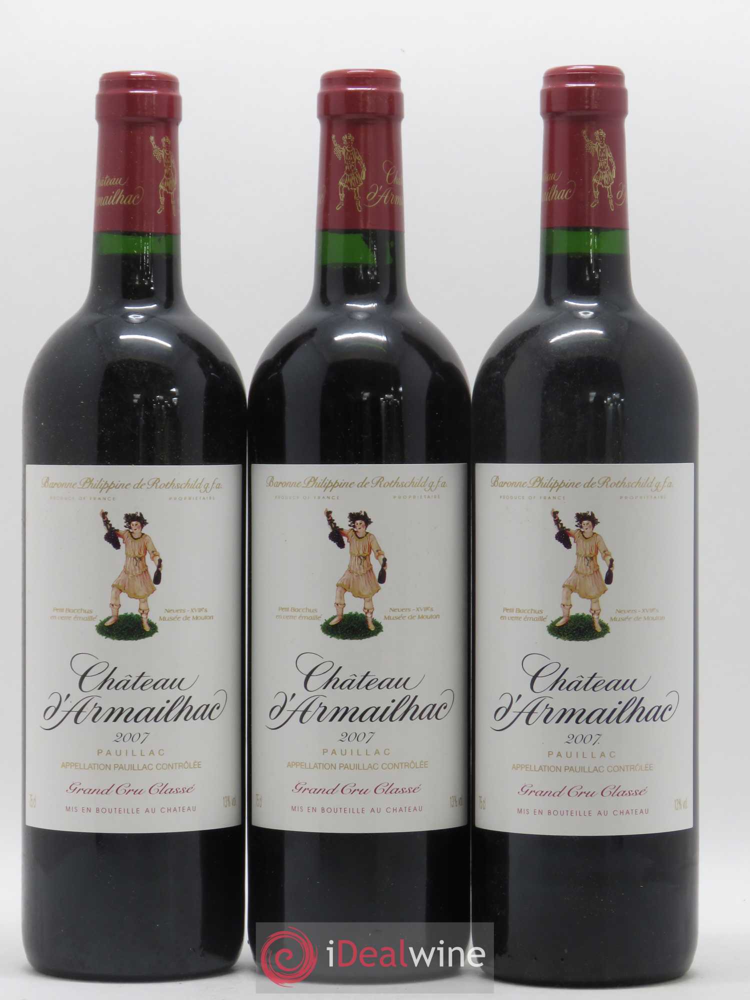 Château d' Armailhac - Mouton Baron(ne) Philippe 5ème Grand Cru Classé 2007 - Lot de 6 bouteilles - 2