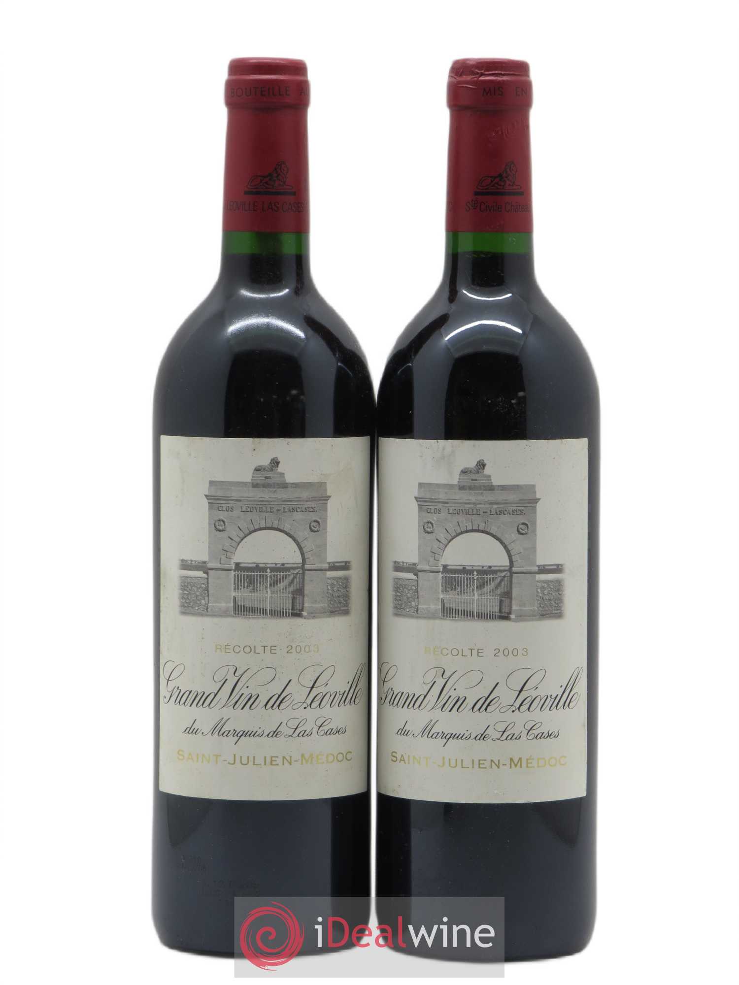 Château Léoville Las Cases 2ème Grand Cru Classé 2003 - Lot de 2 bouteilles - 0