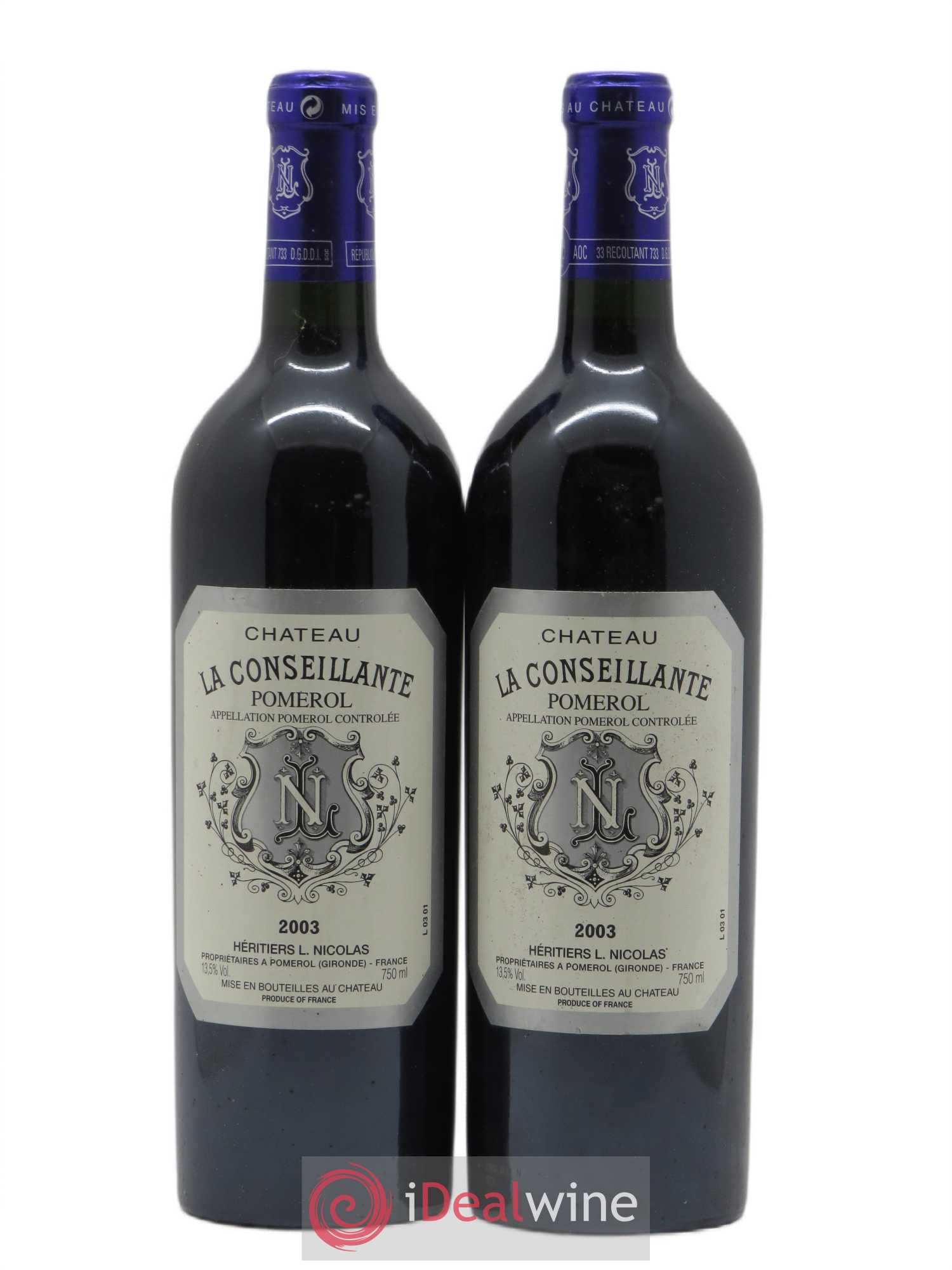 Château la Conseillante 2003 - Lot de 2 bouteilles - 0