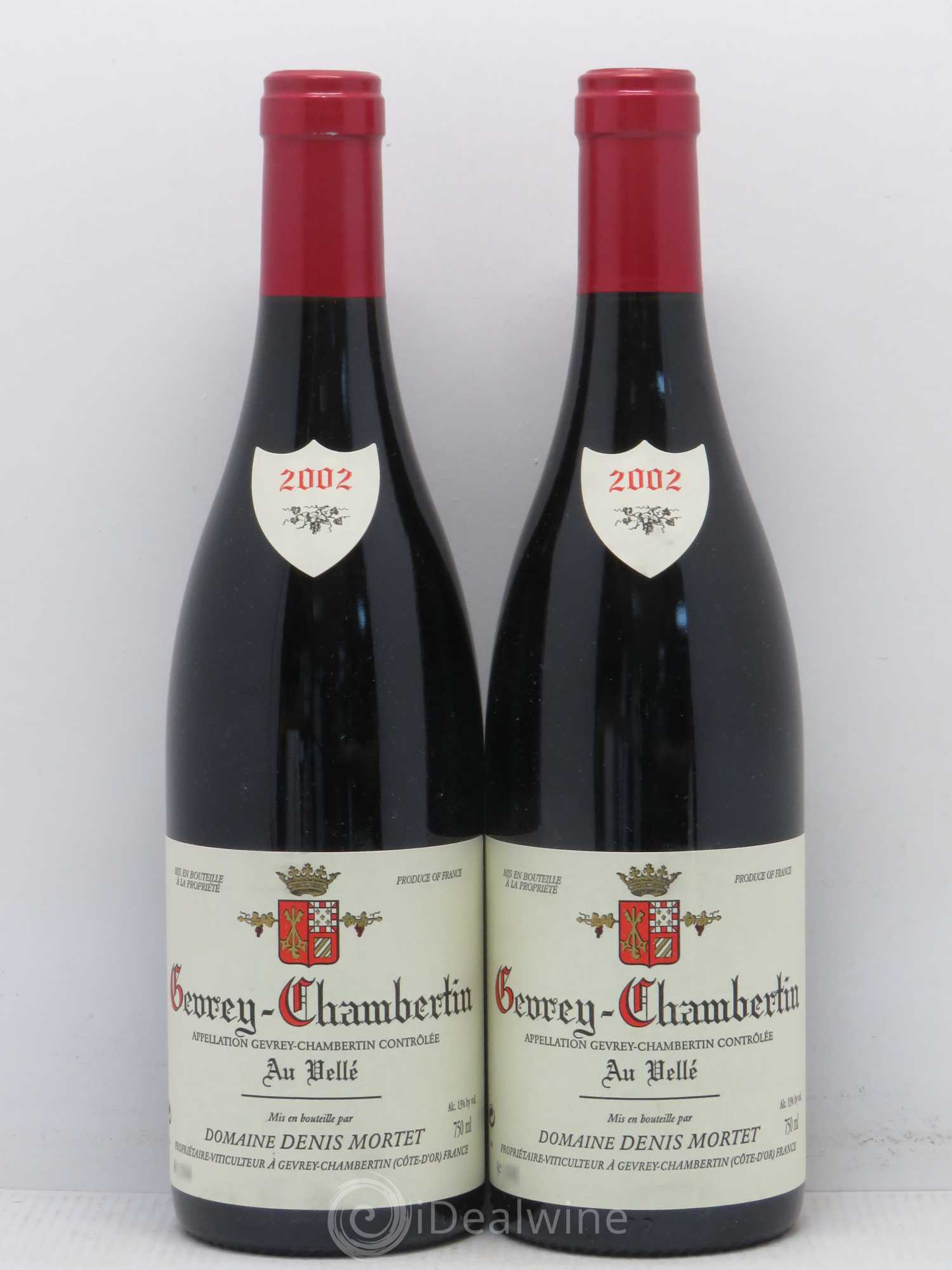 Gevrey-Chambertin Denis Mortet (Domaine) Au Vellé 2002 - Lot de 2 bouteilles - 0