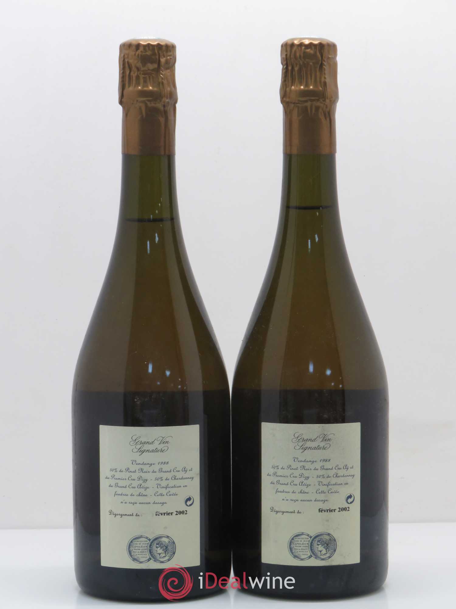 Millésimé Jacquesson Cuvée Grand Vin Signature 1988 - Posten von 2 Flaschen - 1