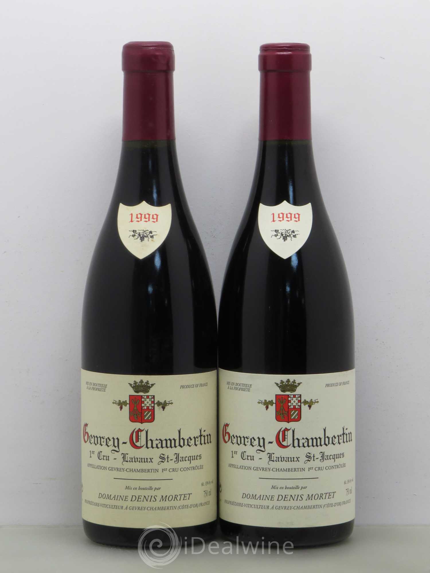 Gevrey-Chambertin 1er Cru Lavaux Saint Jacques Denis Mortet (Domaine) 1999 - Lot de 2 bouteilles - 0