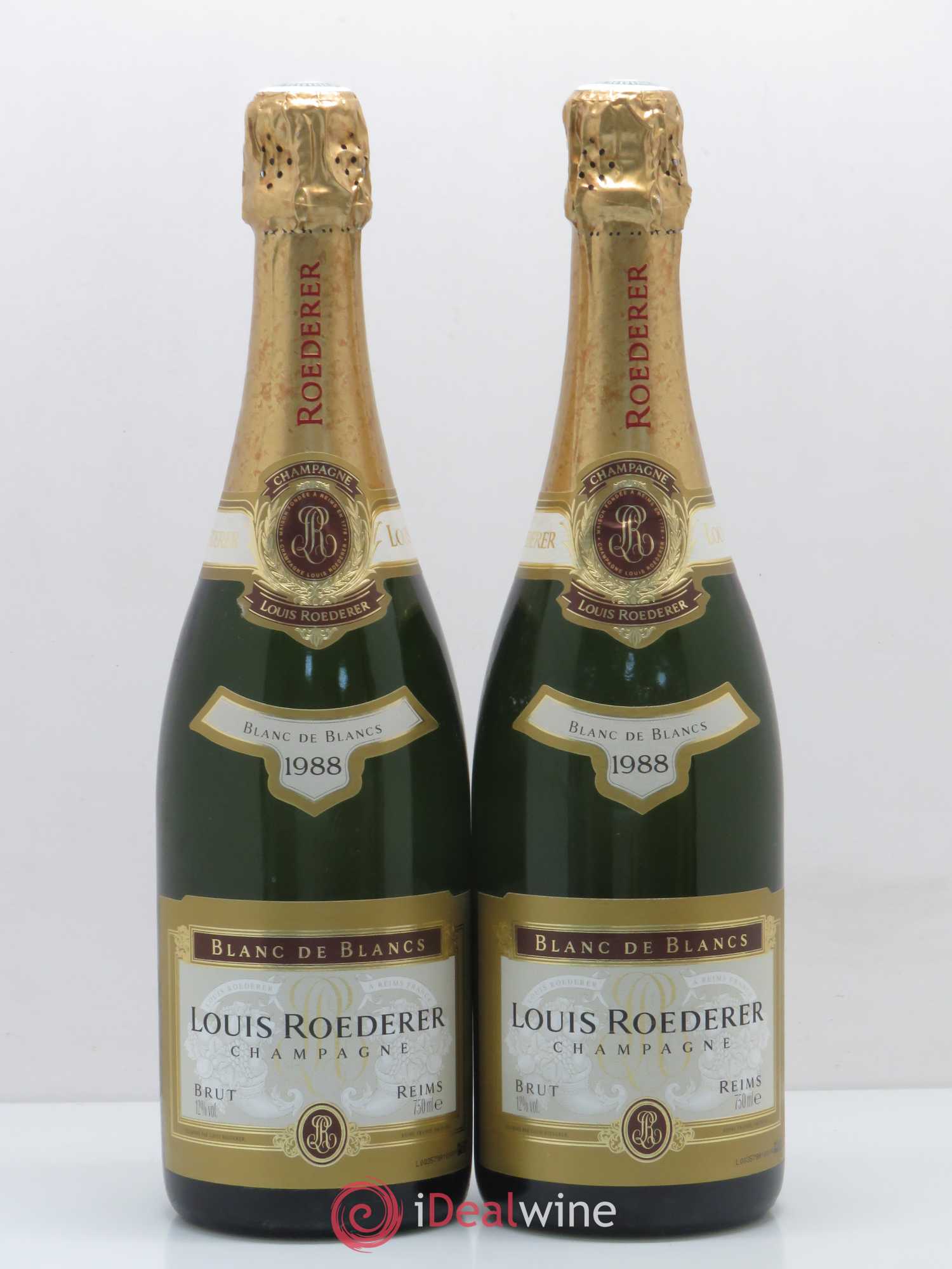 Blanc de Blancs Brut Louis Roederer 1988 - Lot de 2 bouteilles - 0