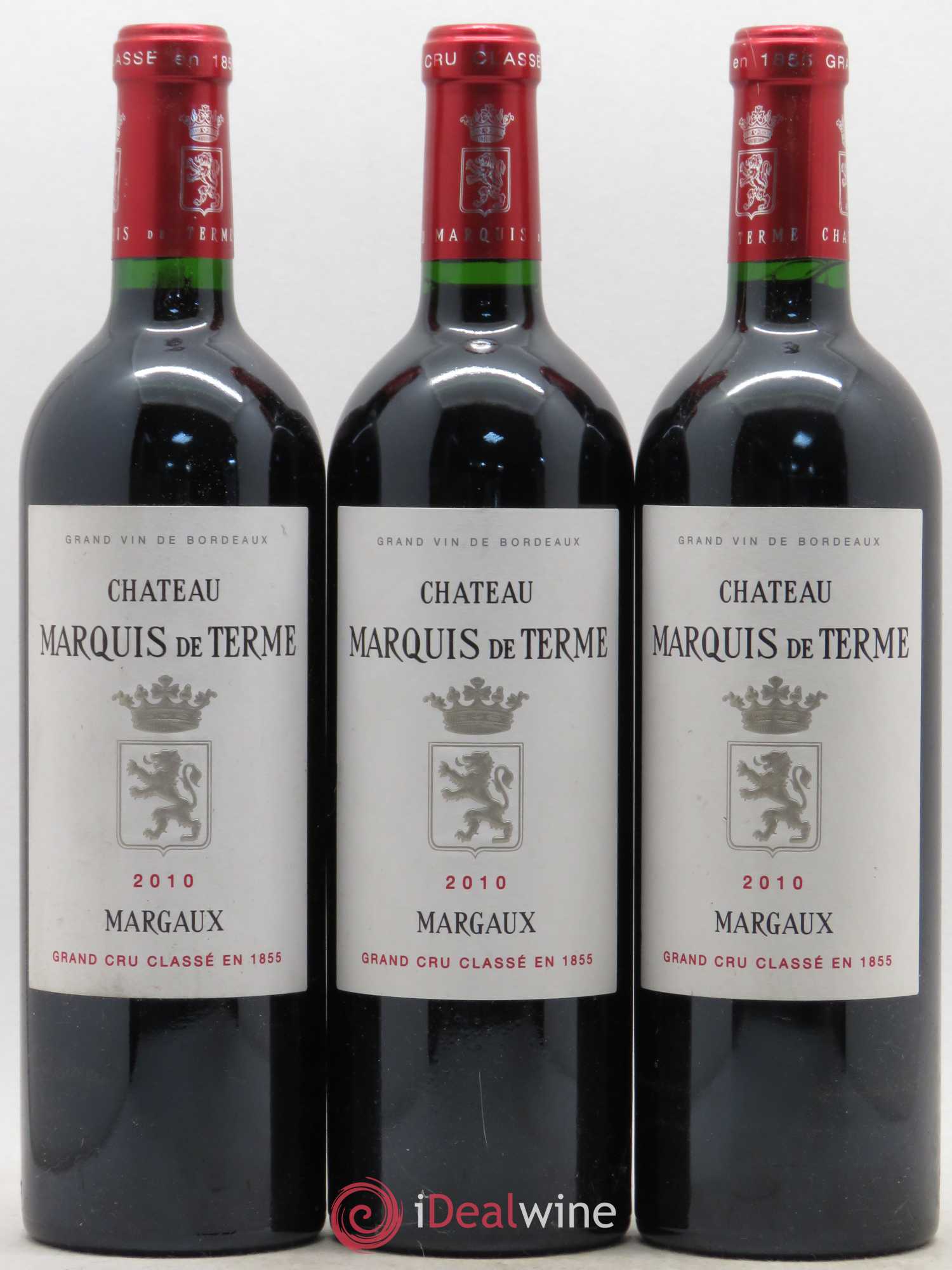 Château Marquis de Terme 4ème Grand Cru Classé 2010 - Lot de 3 bouteilles - 0