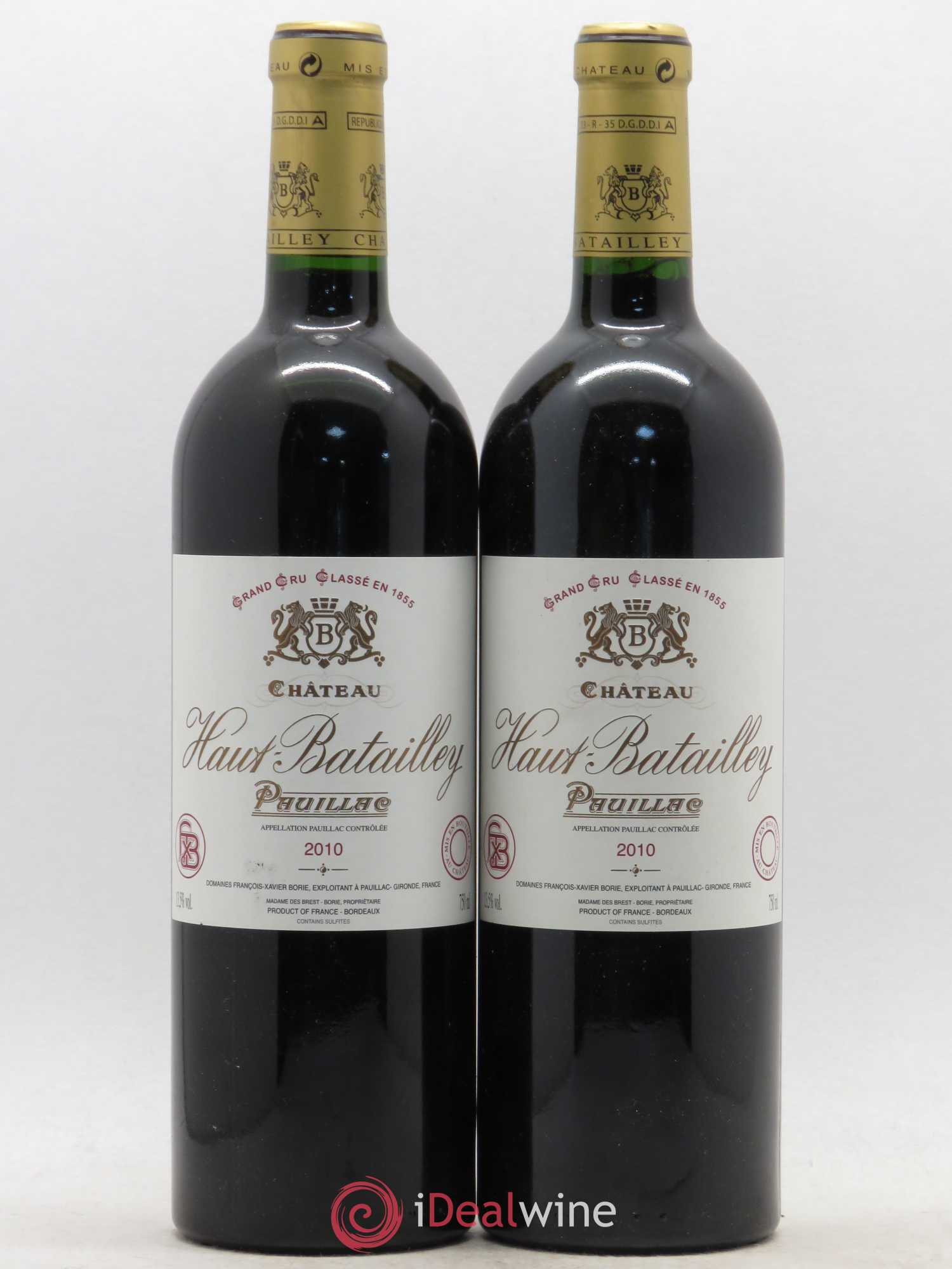 Château Haut Batailley 5ème Grand Cru Classé 2010 - Lot de 2 bouteilles - 0