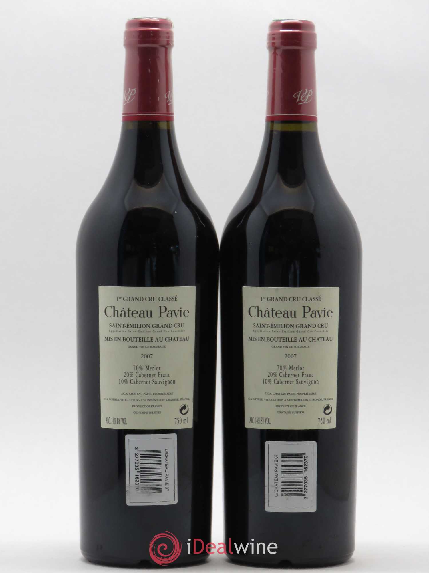 Château Pavie 1er Grand Cru Classé A 2007 - Lot de 2 bouteilles - 1