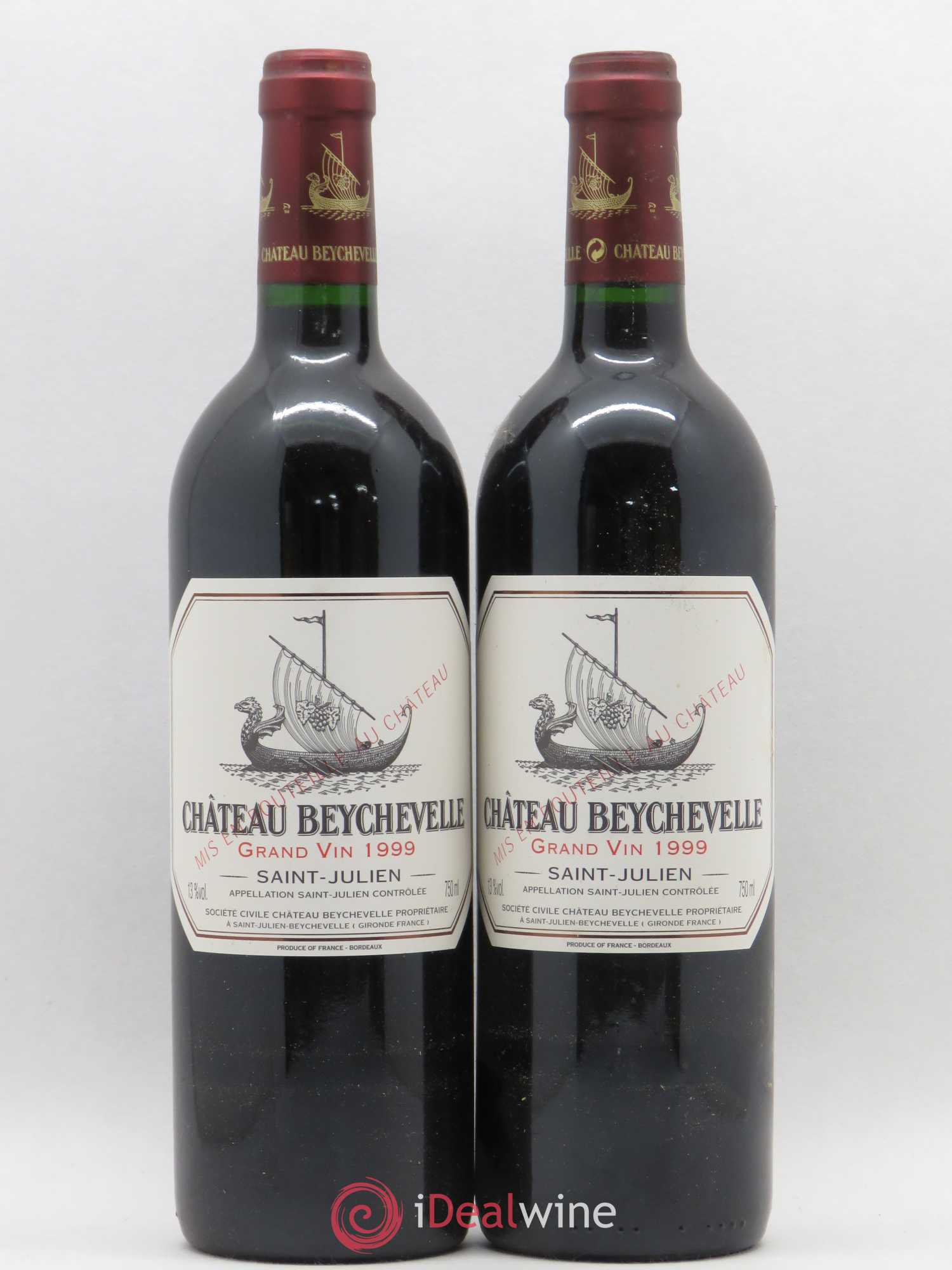 Château Beychevelle 4ème Grand Cru Classé 1999 - Lot de 2 bouteilles - 0