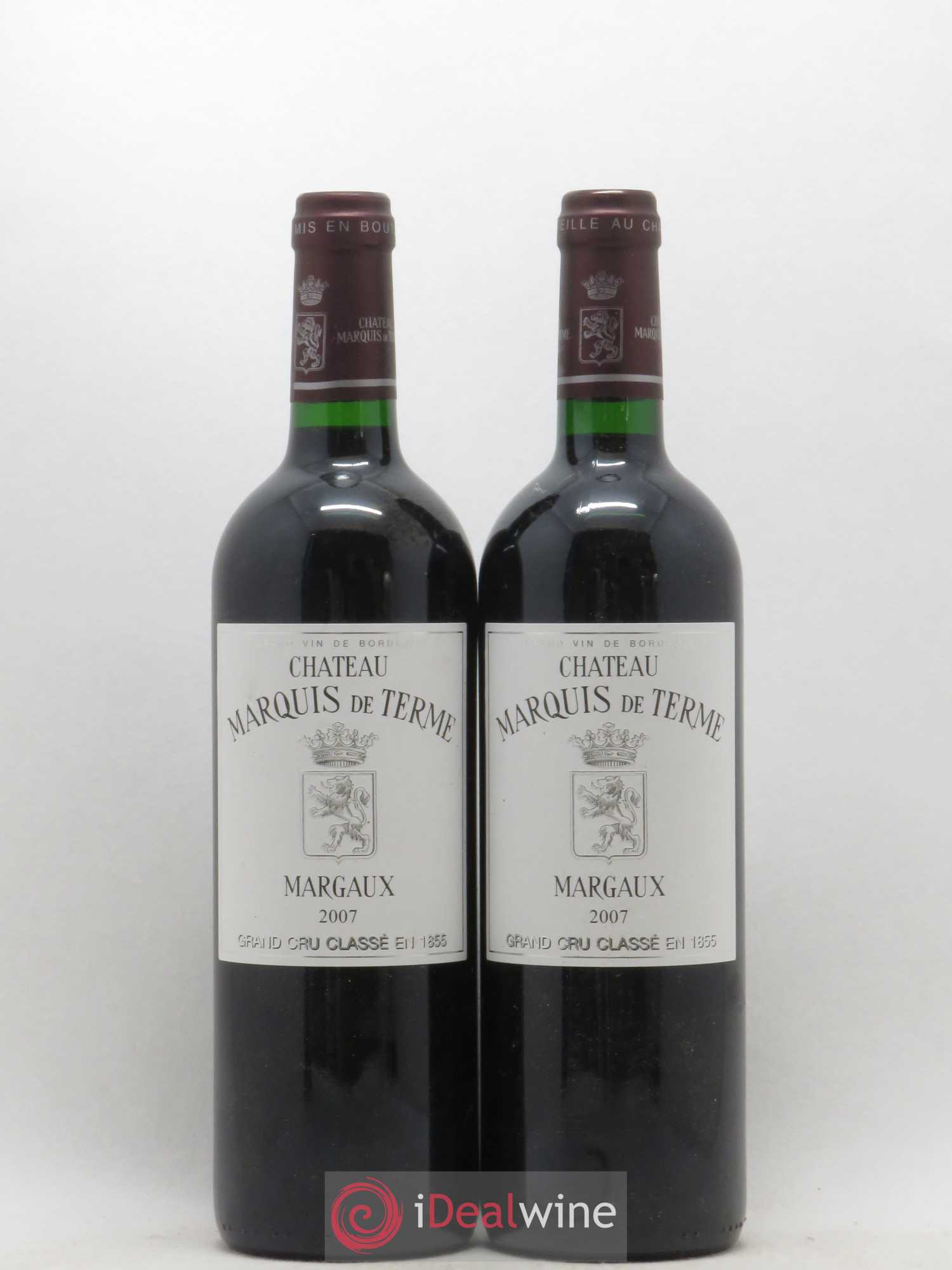 Château Marquis de Terme 4ème Grand Cru Classé 2007 - Lot de 2 bouteilles - 0