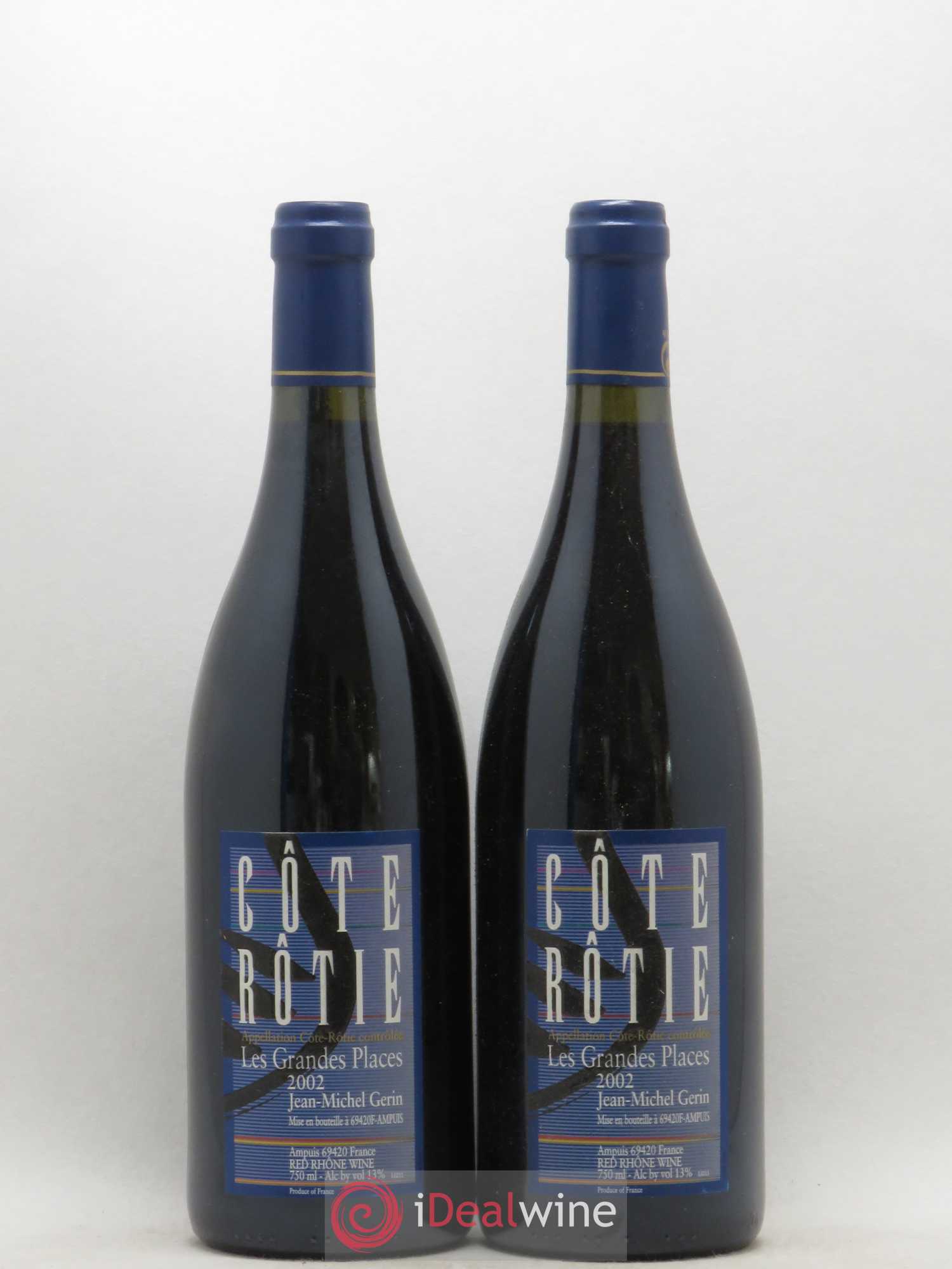 Côte-Rôtie Les Grandes Places Jean-Michel Gerin 2002 - Lot de 2 bouteilles - 0