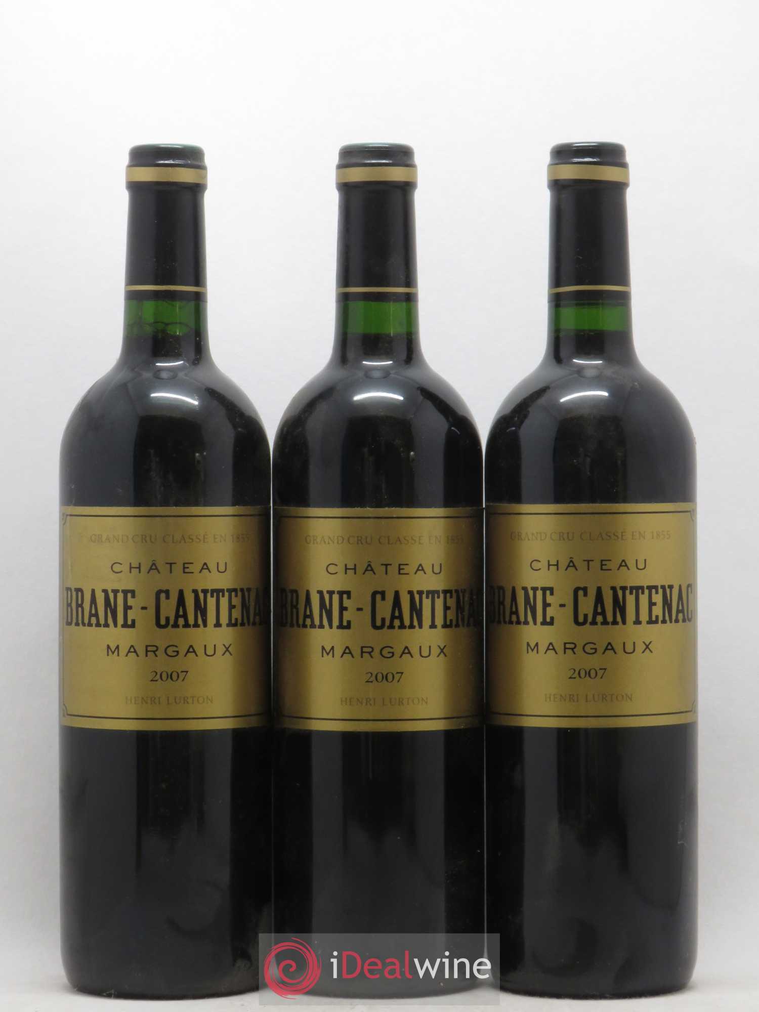 Château Brane Cantenac 2ème Grand Cru Classé 2007 - Lot de 3 bouteilles - 0