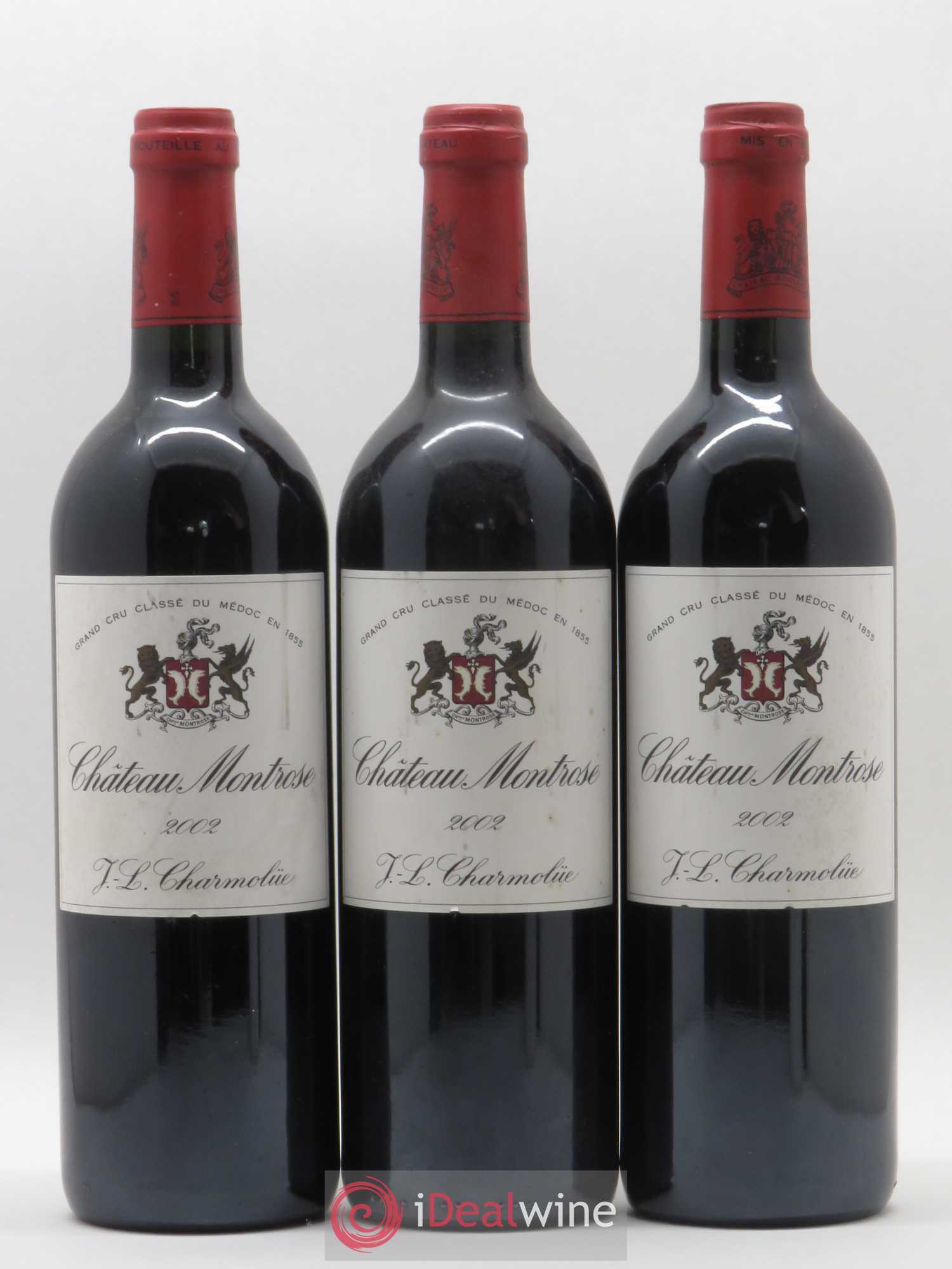 Château Montrose 2ème Grand Cru Classé 2002 - Lot de 3 bouteilles - 0