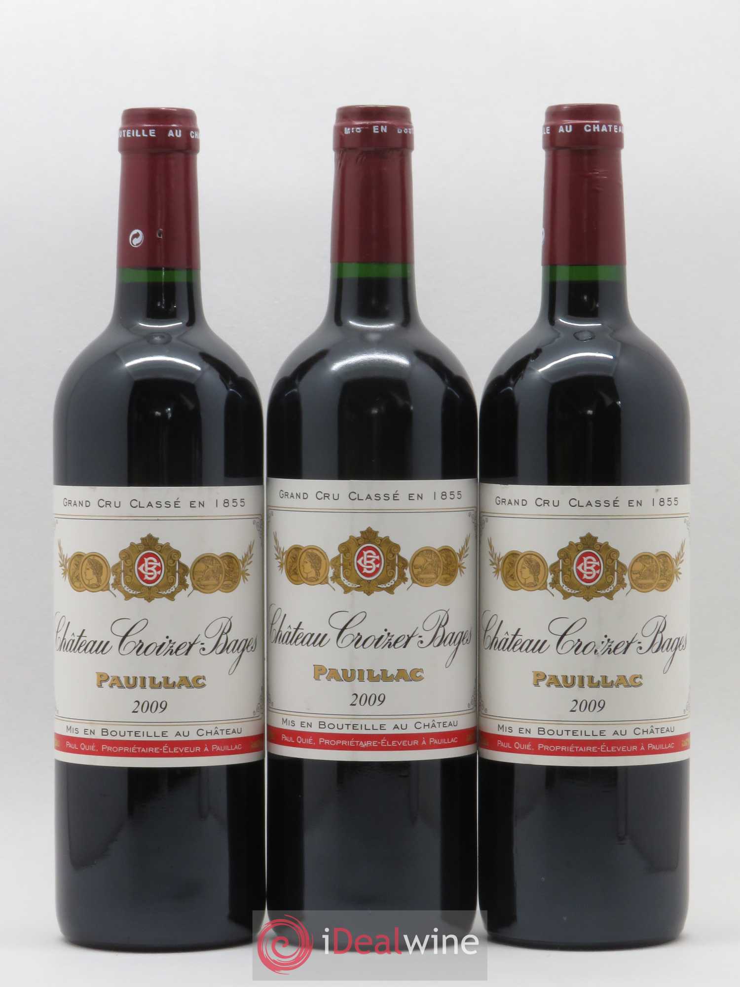 Château Croizet Bages 5ème Grand Cru Classé 2009 - Lot de 3 bouteilles - 0