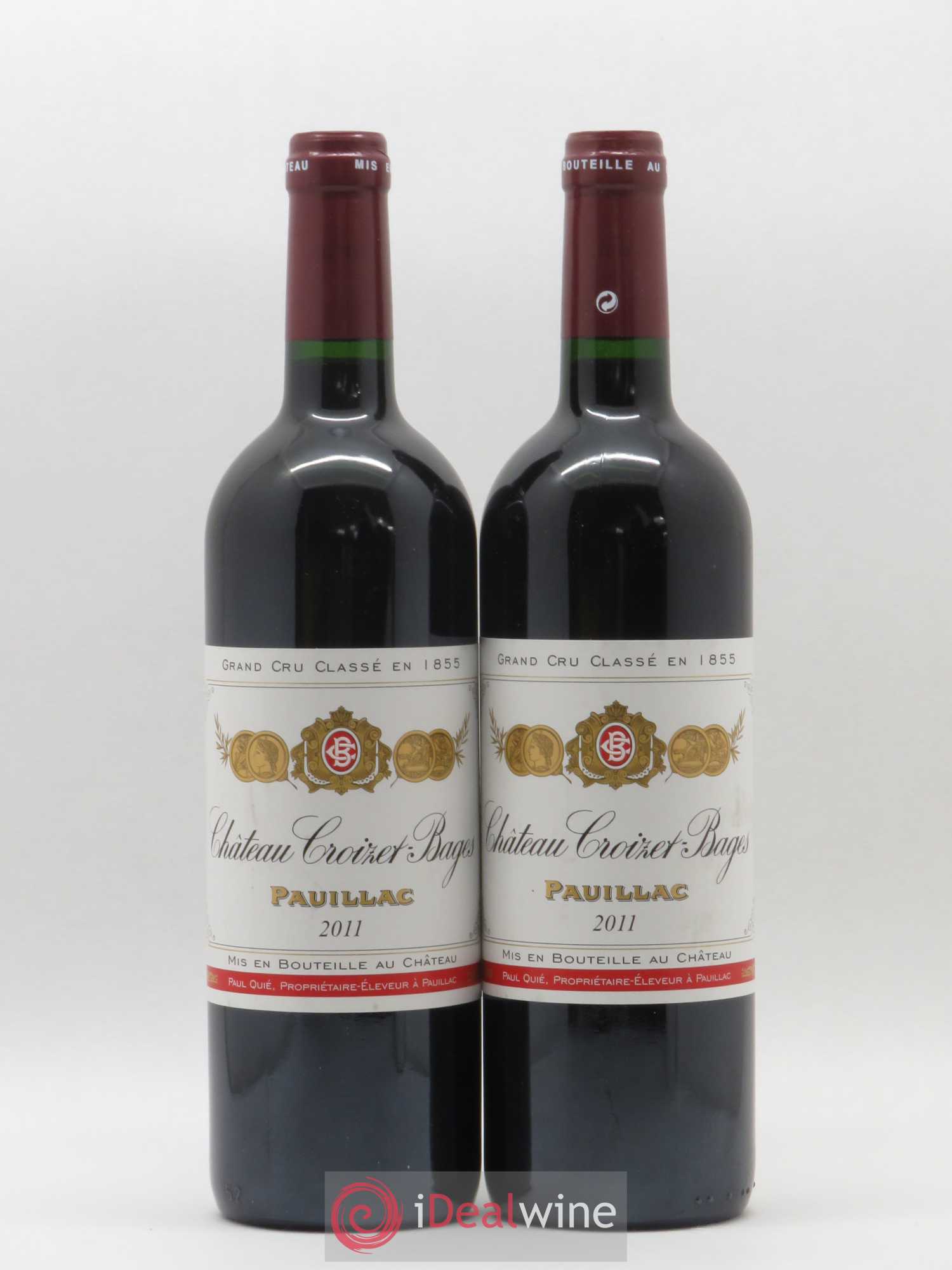Château Croizet Bages 5ème Grand Cru Classé 2011 - Lot de 2 bouteilles - 0
