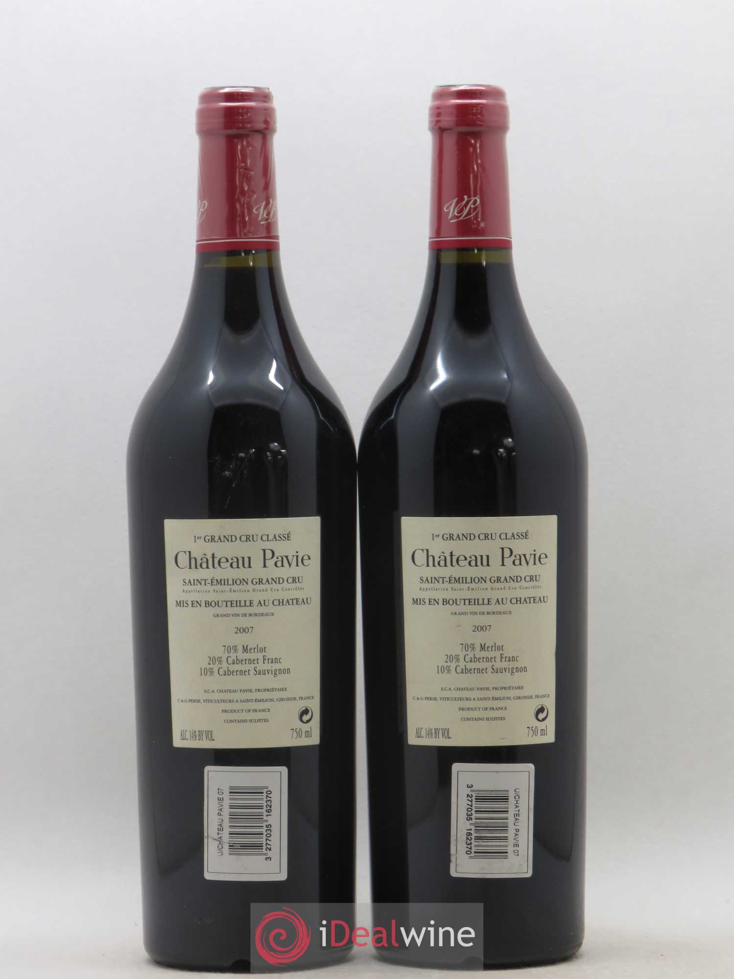 Château Pavie 1er Grand Cru Classé A 2007 - Lot de 2 bouteilles - 1