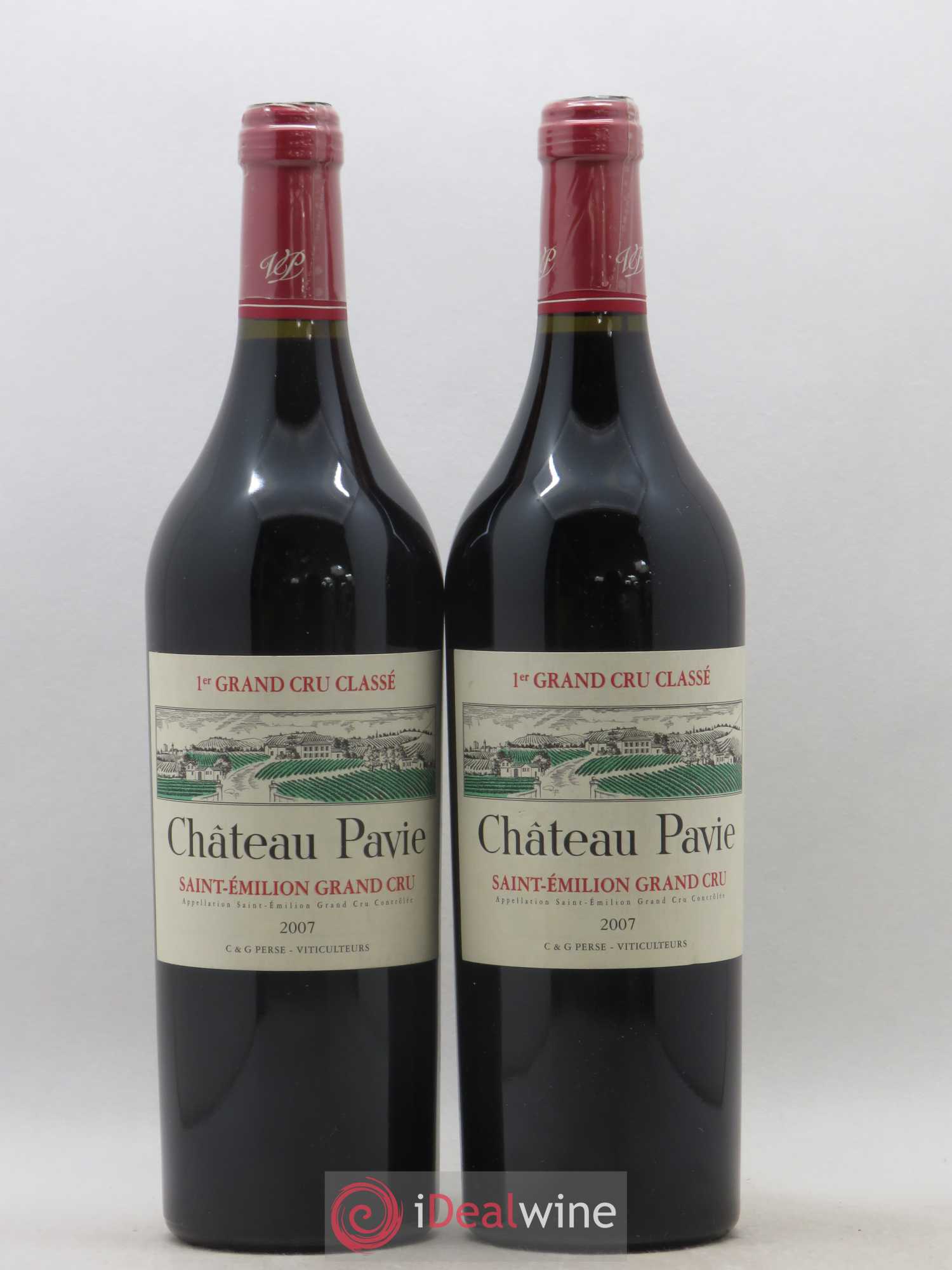 Château Pavie 1er Grand Cru Classé A 2007 - Lot de 2 bouteilles - 0