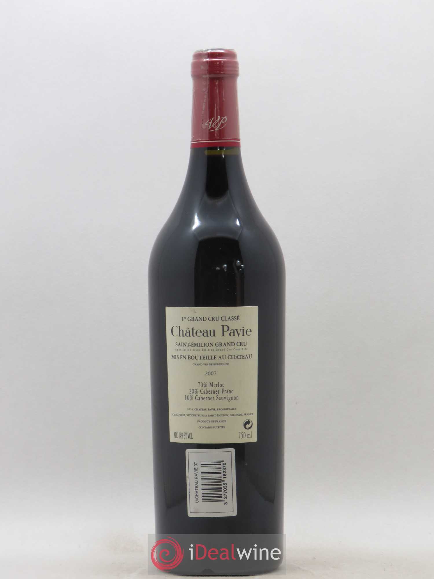 Château Pavie 1er Grand Cru Classé A 2007 - Lot de 1 bouteille - 1