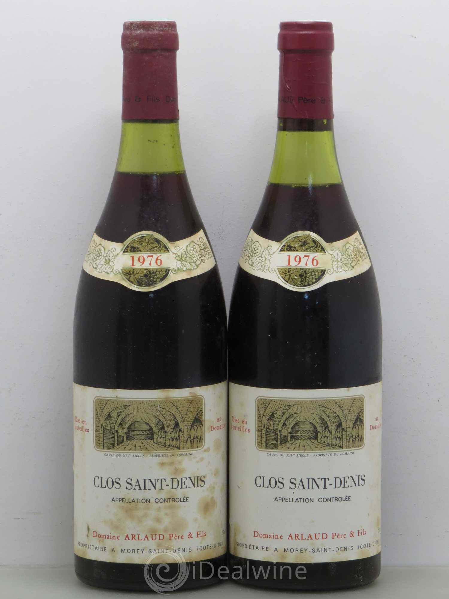 Clos Saint-Denis Grand Cru Arlaud Pere Et Fils 1976 - Posten von 2 Flaschen - 0