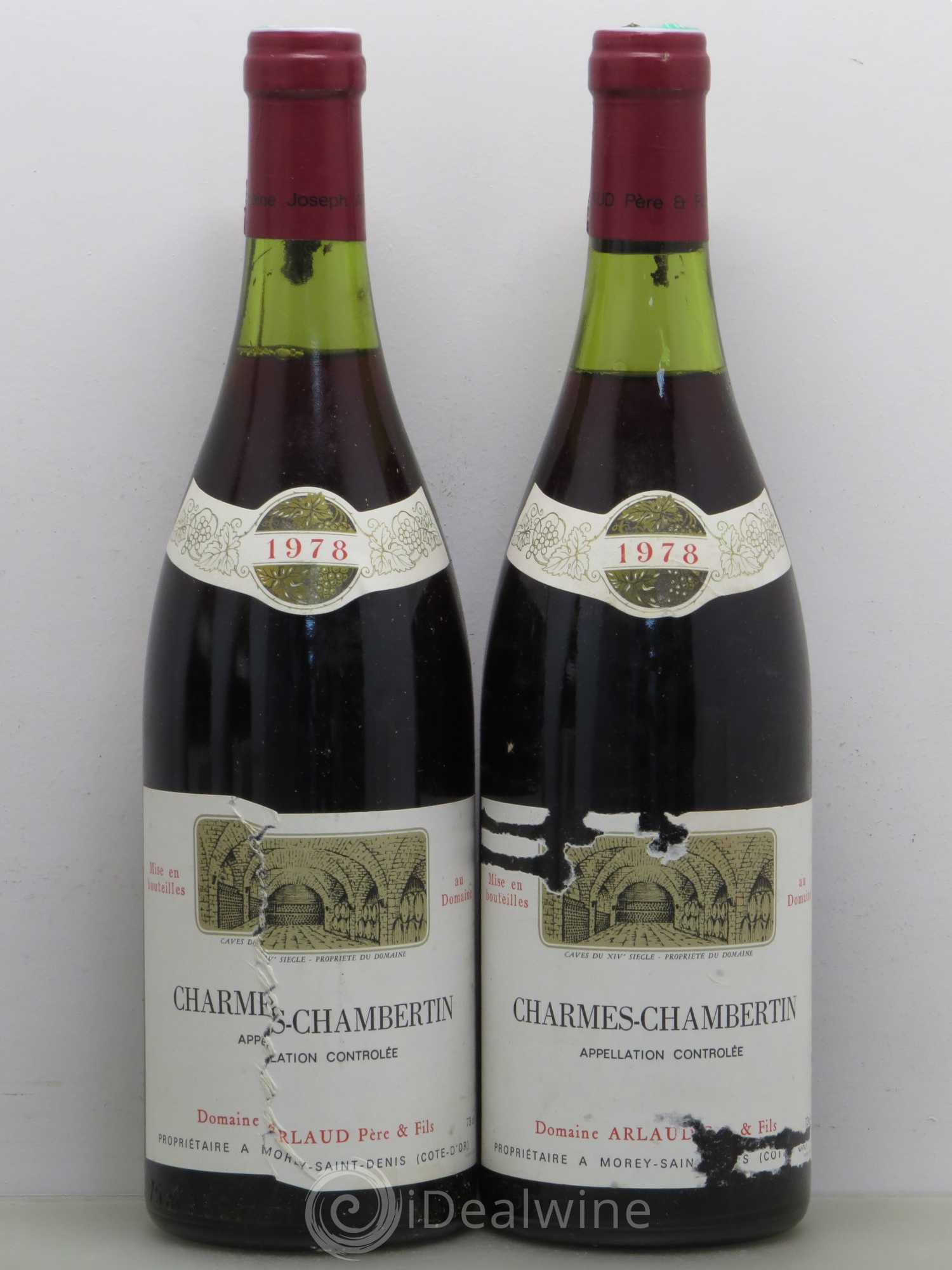 Charmes-Chambertin Grand Cru Arlaud 1978 - Lot de 2 bouteilles - 0