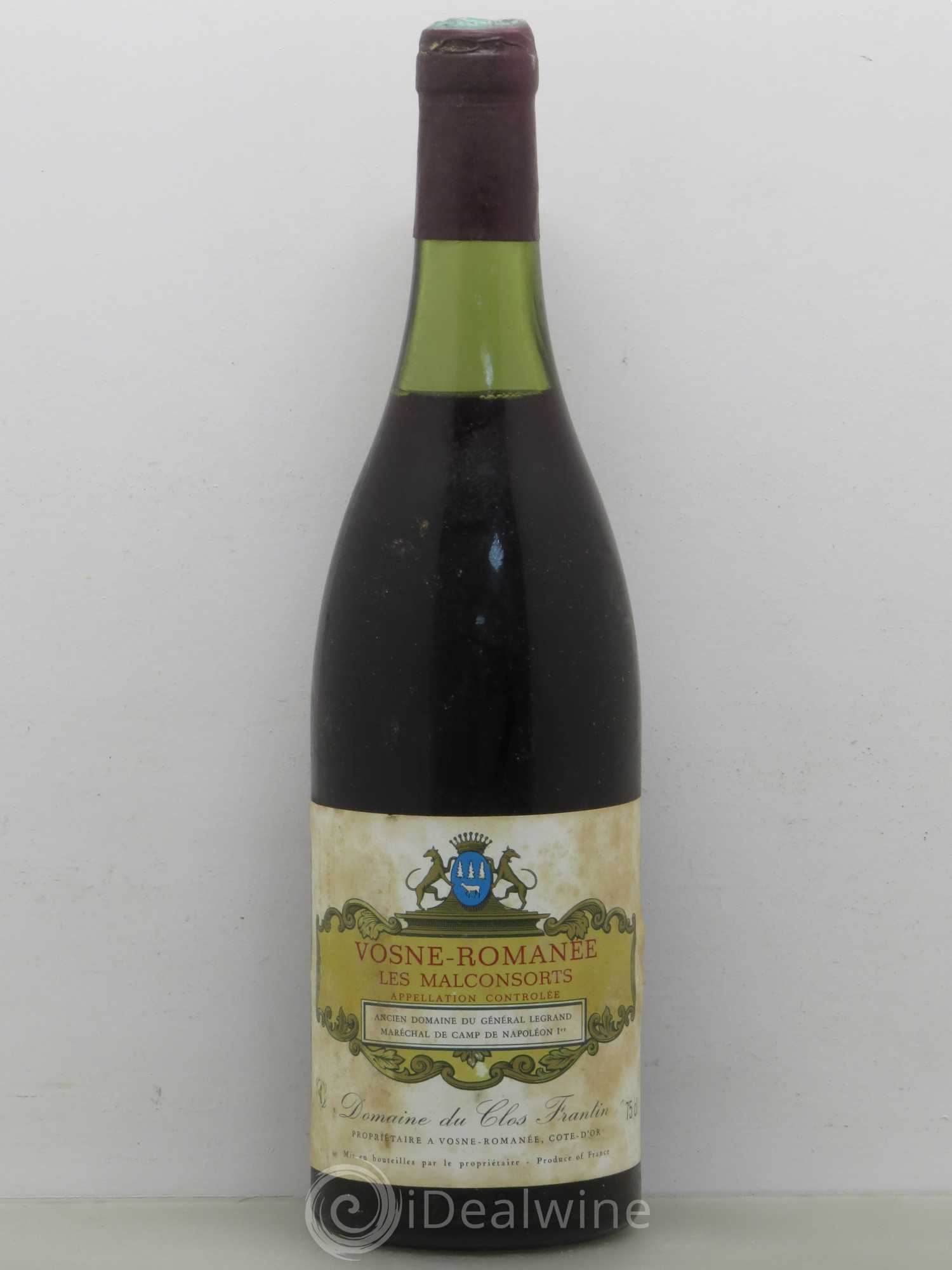 Vosne-Romanée 1er Cru Les Malconsorts Clos Frantin - Albert Bichot 1978 - Lot de 1 bouteille - 0