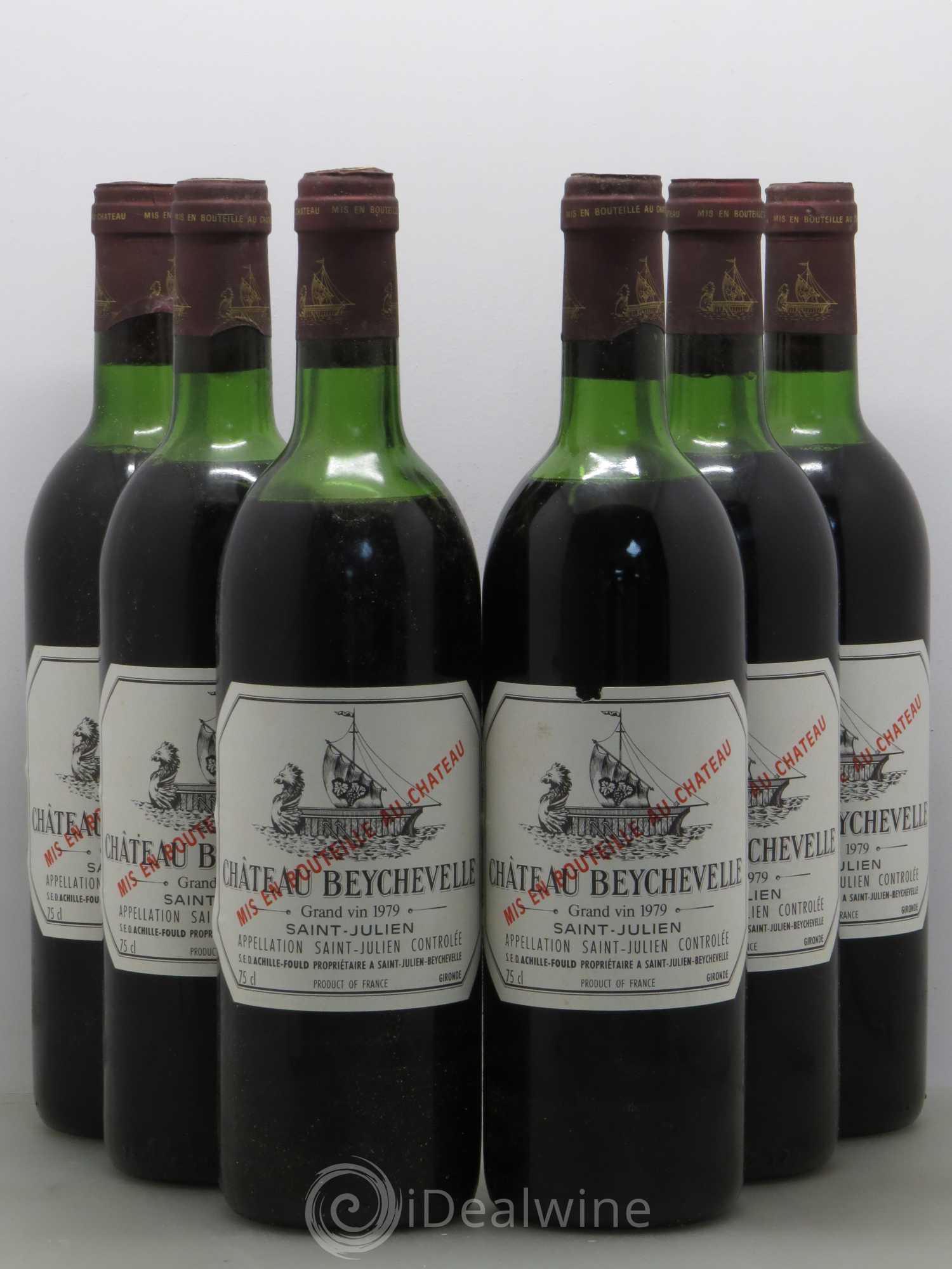 Château Beychevelle 4ème Grand Cru Classé 1979 - Lot de 6 bouteilles - 0