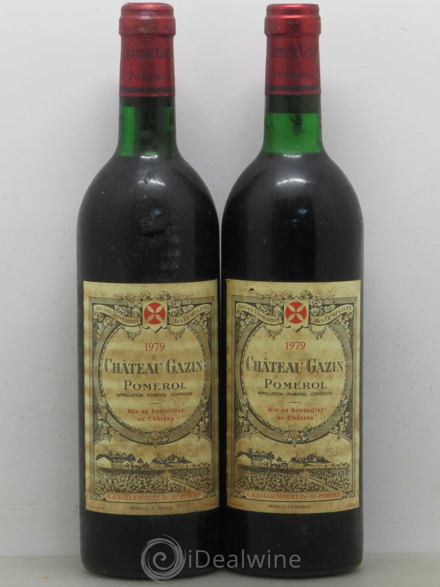 Château Gazin 1979 - Lot de 2 bouteilles - 0