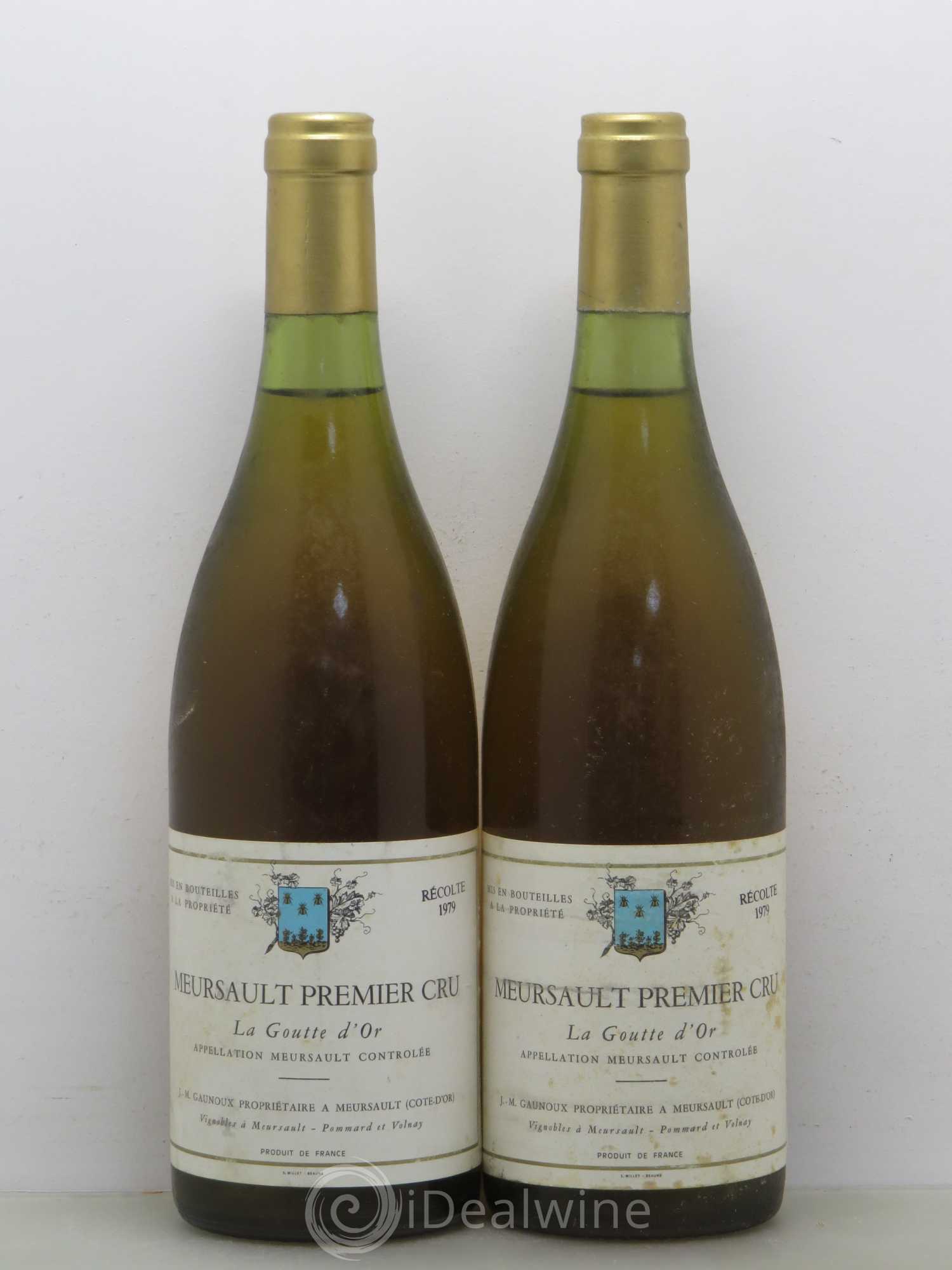 Meursault 1er Cru La Goutte D'Or Gaunoux 1979 - Posten von 5 Flaschen - 2