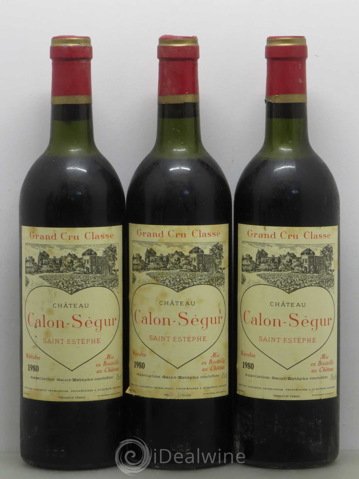 Château Calon Ségur 3ème Grand Cru Classé 1980 - Lot de 6 bouteilles - 1