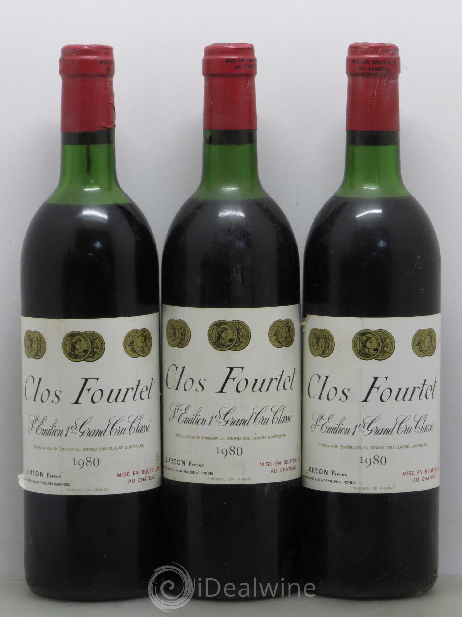 Clos Fourtet 1er Grand Cru Classé B 1980 - Lot de 6 bouteilles - 1