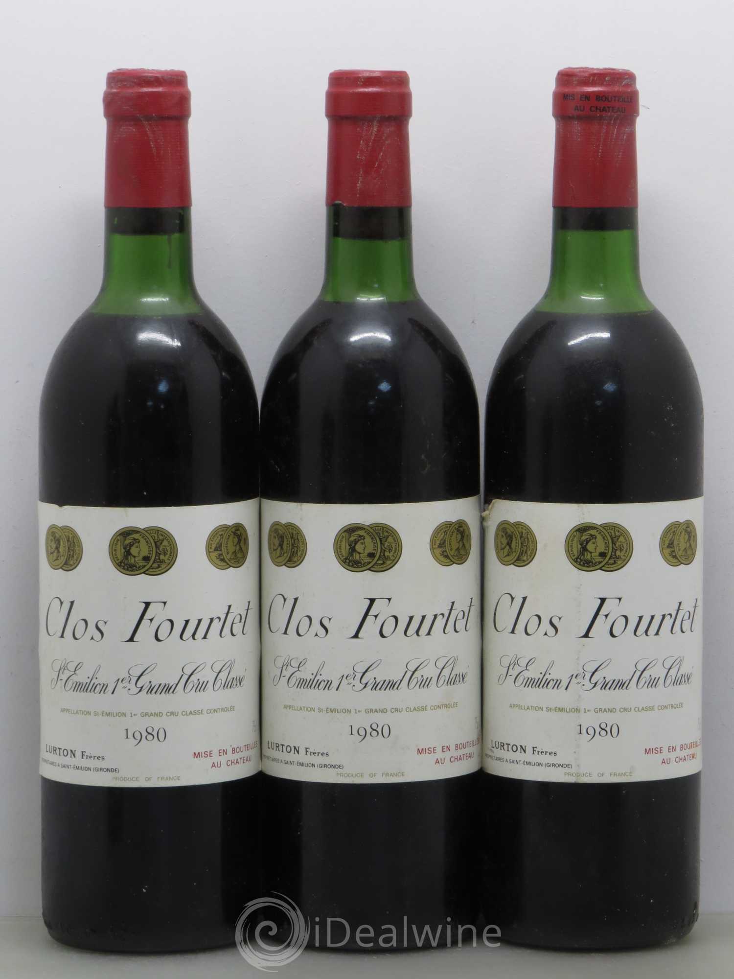Clos Fourtet 1er Grand Cru Classé B 1980 - Lot de 6 bouteilles - 2