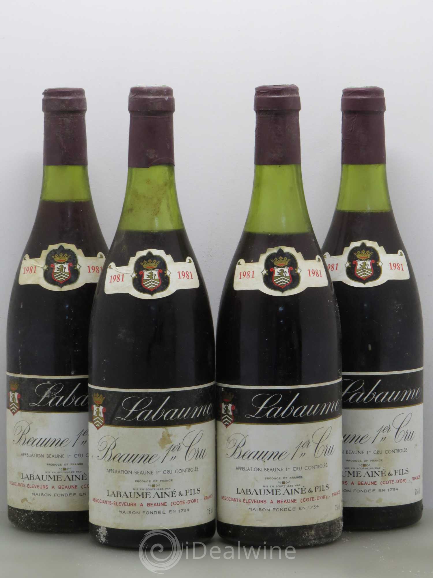 Beaune 1er Cru Labaume Aine Et Fils 1981 - Posten von 4 Flaschen - 0