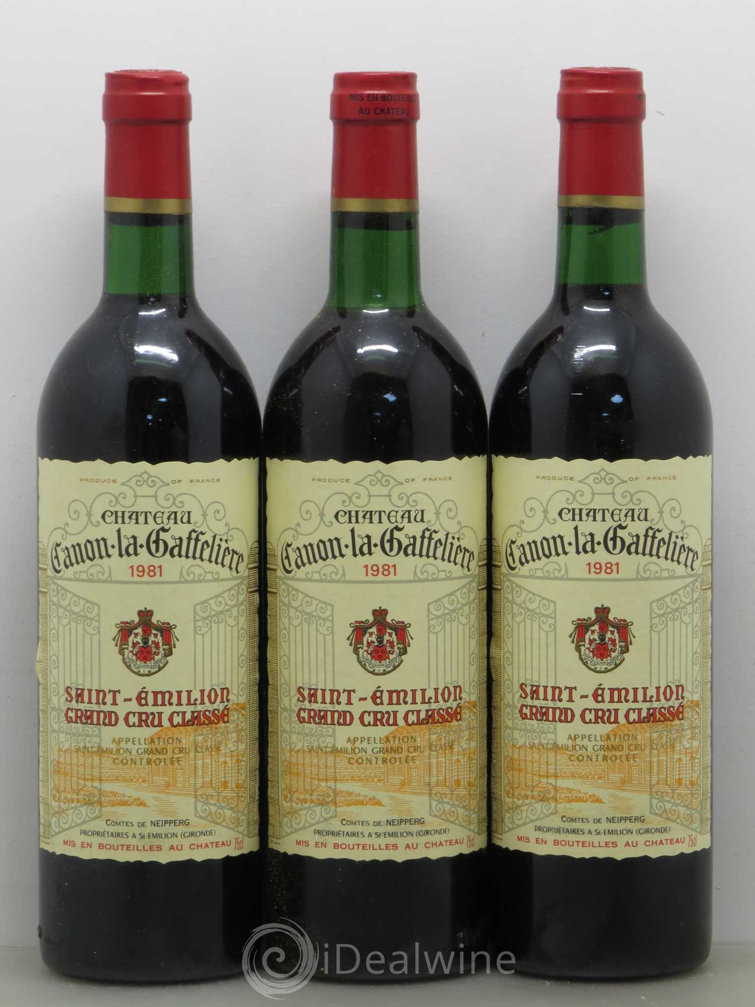 Château Canon la Gaffelière 1er Grand Cru Classé B 1981 - Lot de 5 bouteilles - 1