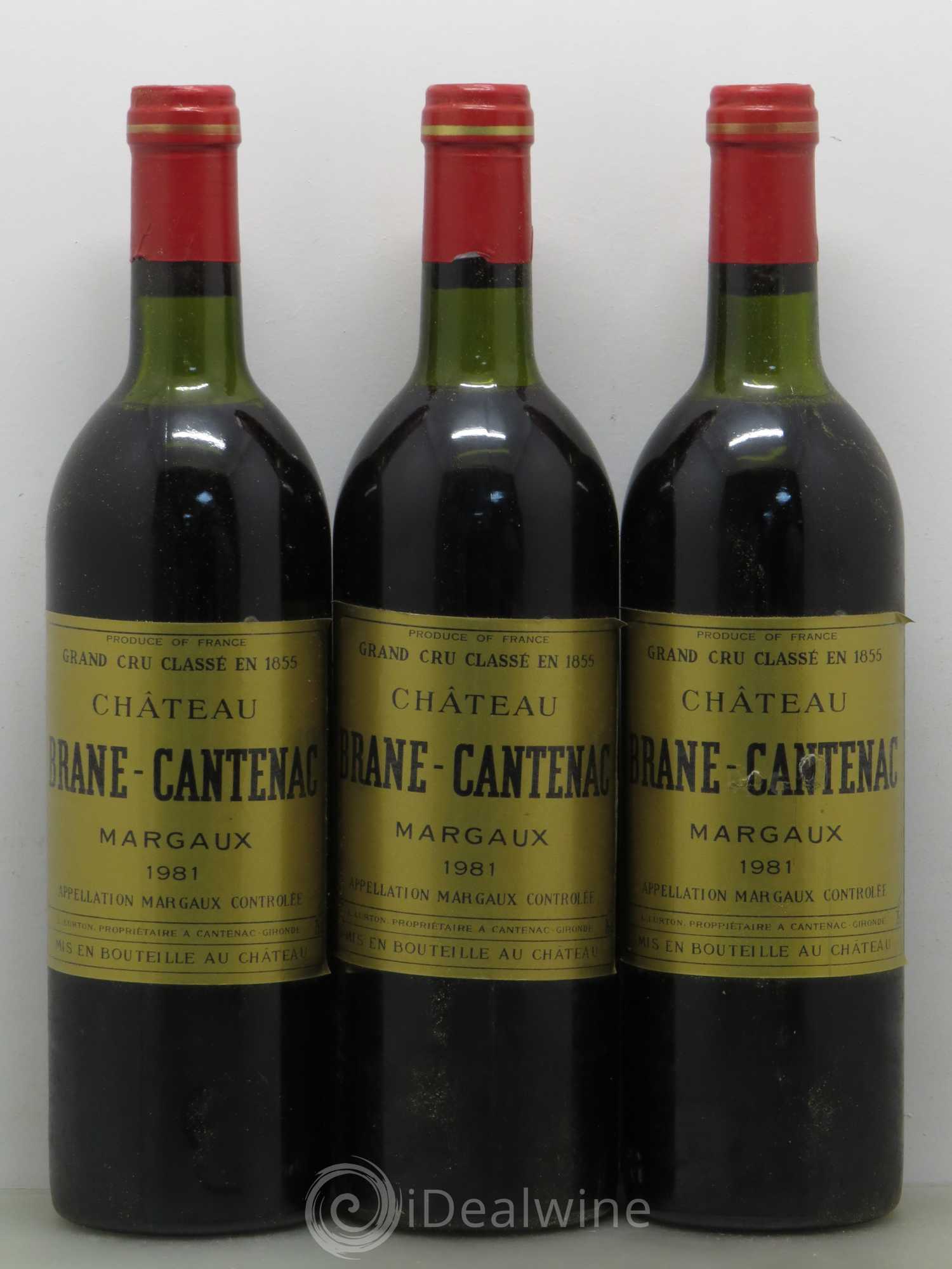 Château Brane Cantenac 2ème Grand Cru Classé 1981 - Lot de 5 bouteilles - 1