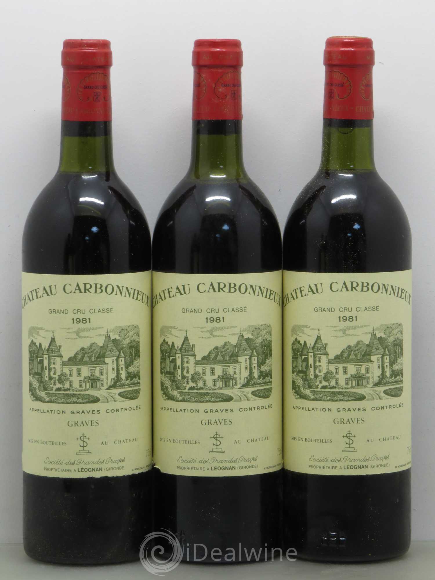 Château Carbonnieux Cru Classé de Graves 1981 - Lot de 12 bouteilles - 1