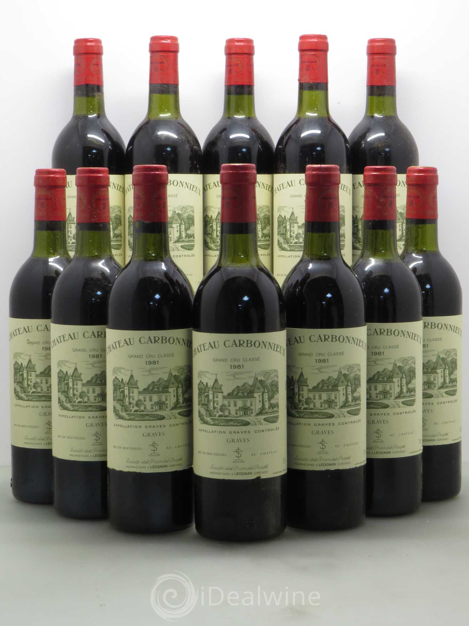Château Carbonnieux Cru Classé de Graves 1981 - Lot de 12 bouteilles - 0