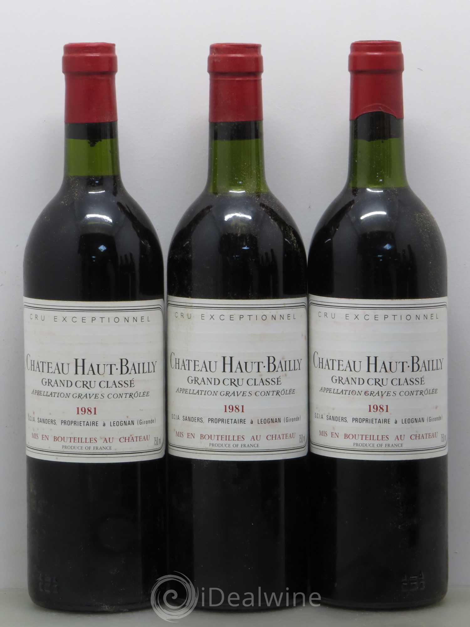 Château Haut-Bailly Cru Classé de Graves 1981 - Lot de 12 bouteilles - 1