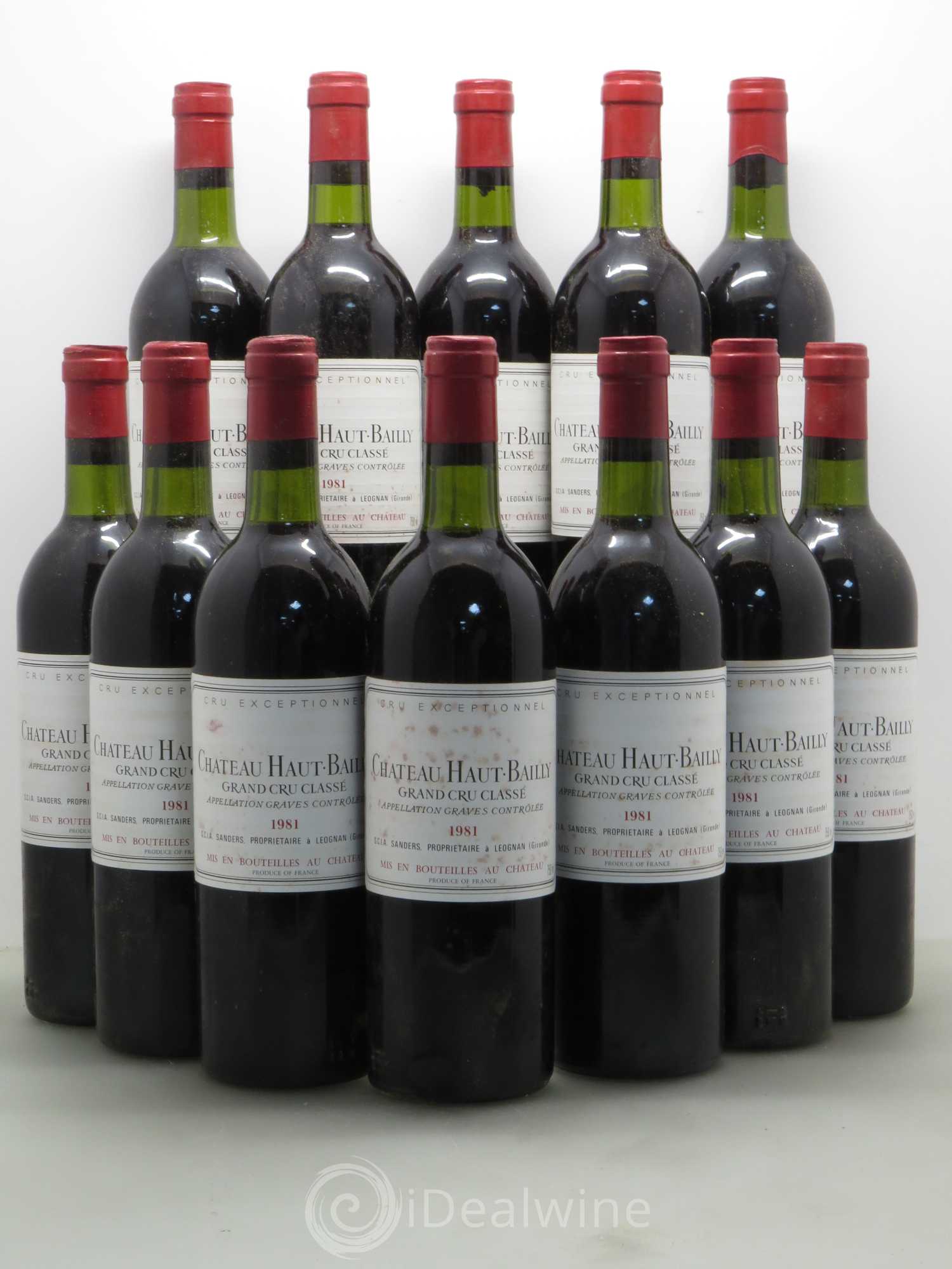 Château Haut-Bailly Cru Classé de Graves 1981 - Lot de 12 bouteilles - 0