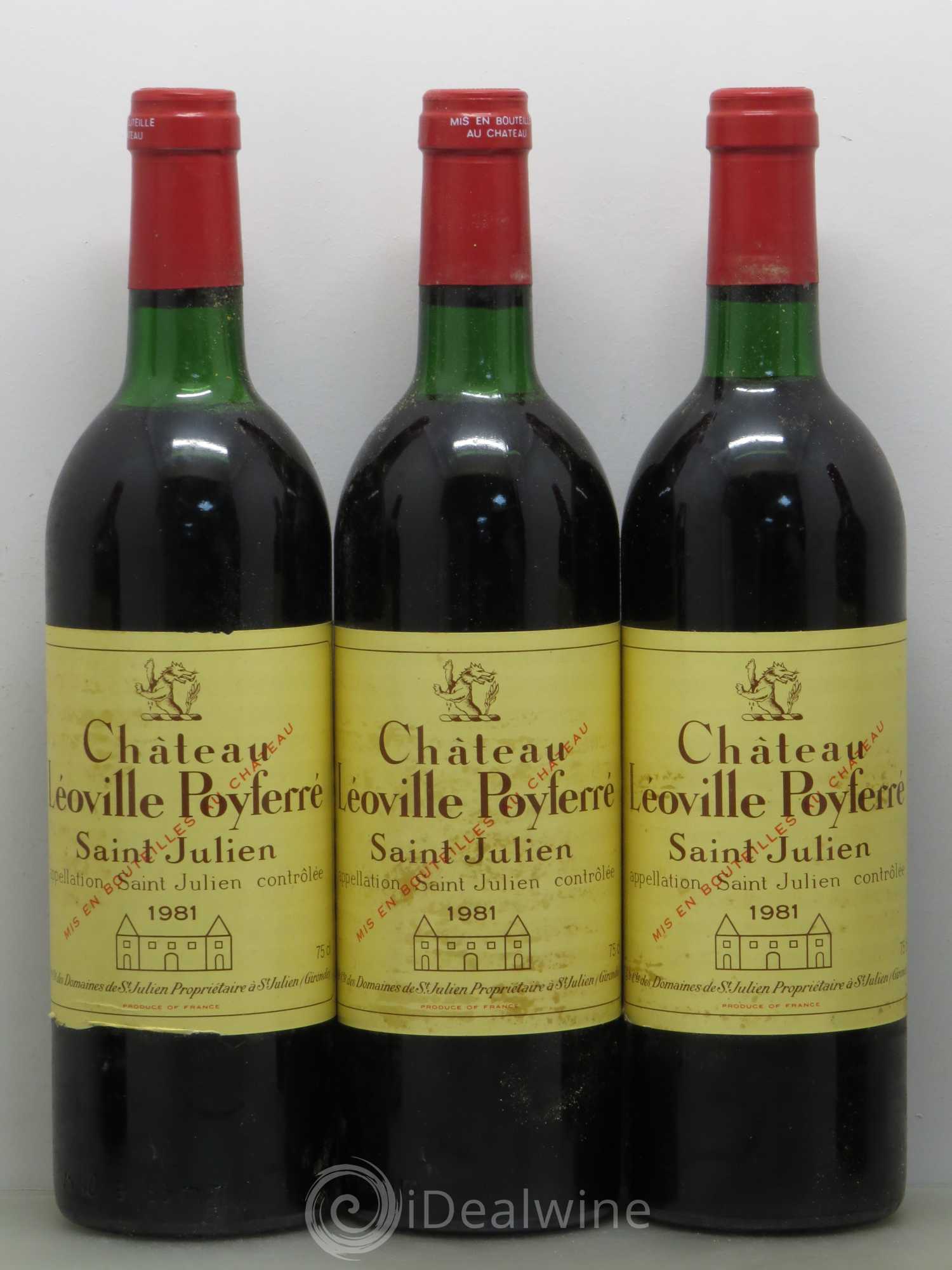 Château Léoville Poyferré 2ème Grand Cru Classé 1981 - Lot de 12 bouteilles - 1