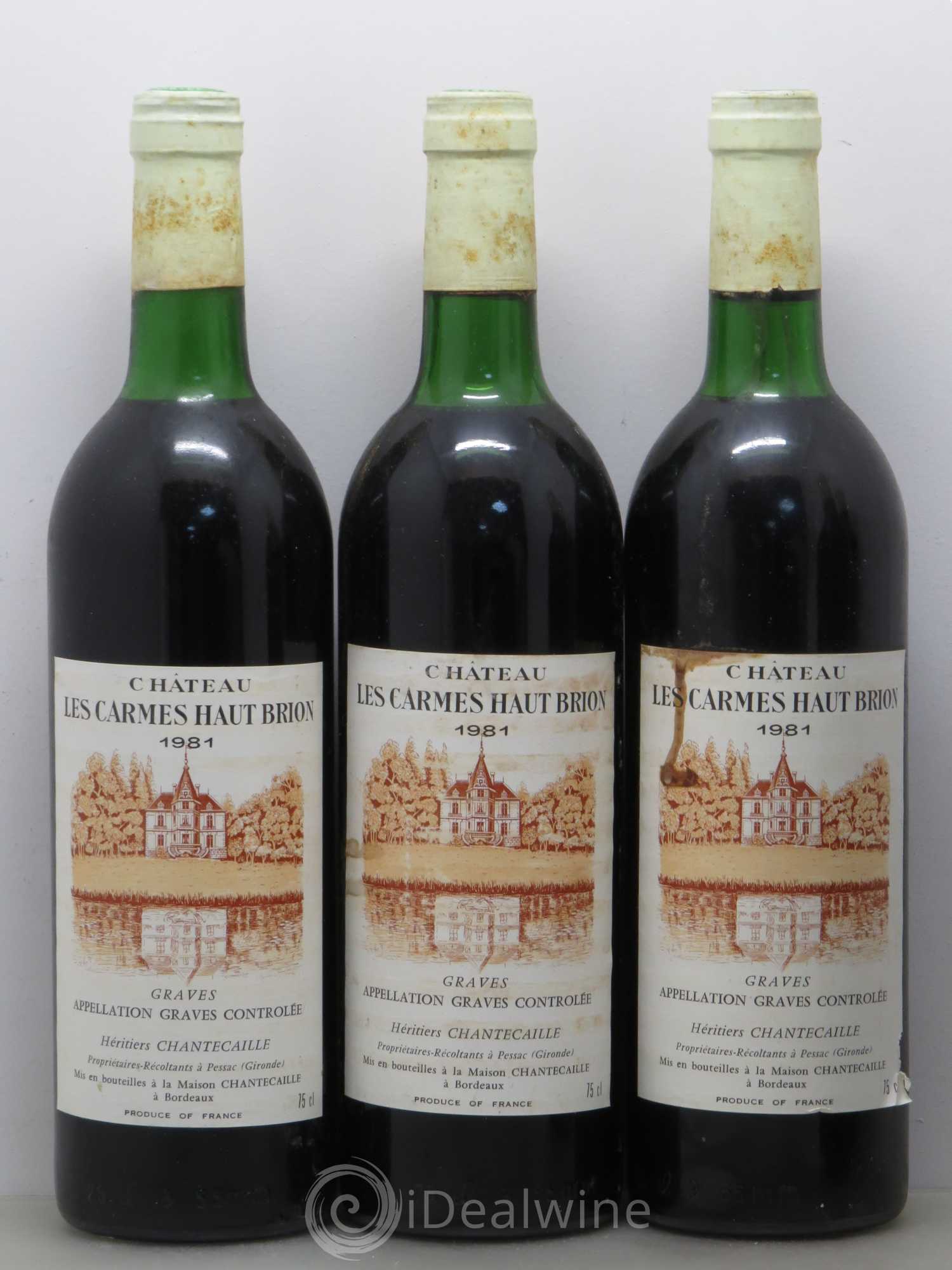 Château Les Carmes Haut-Brion 1981 - Lot de 12 bouteilles - 1