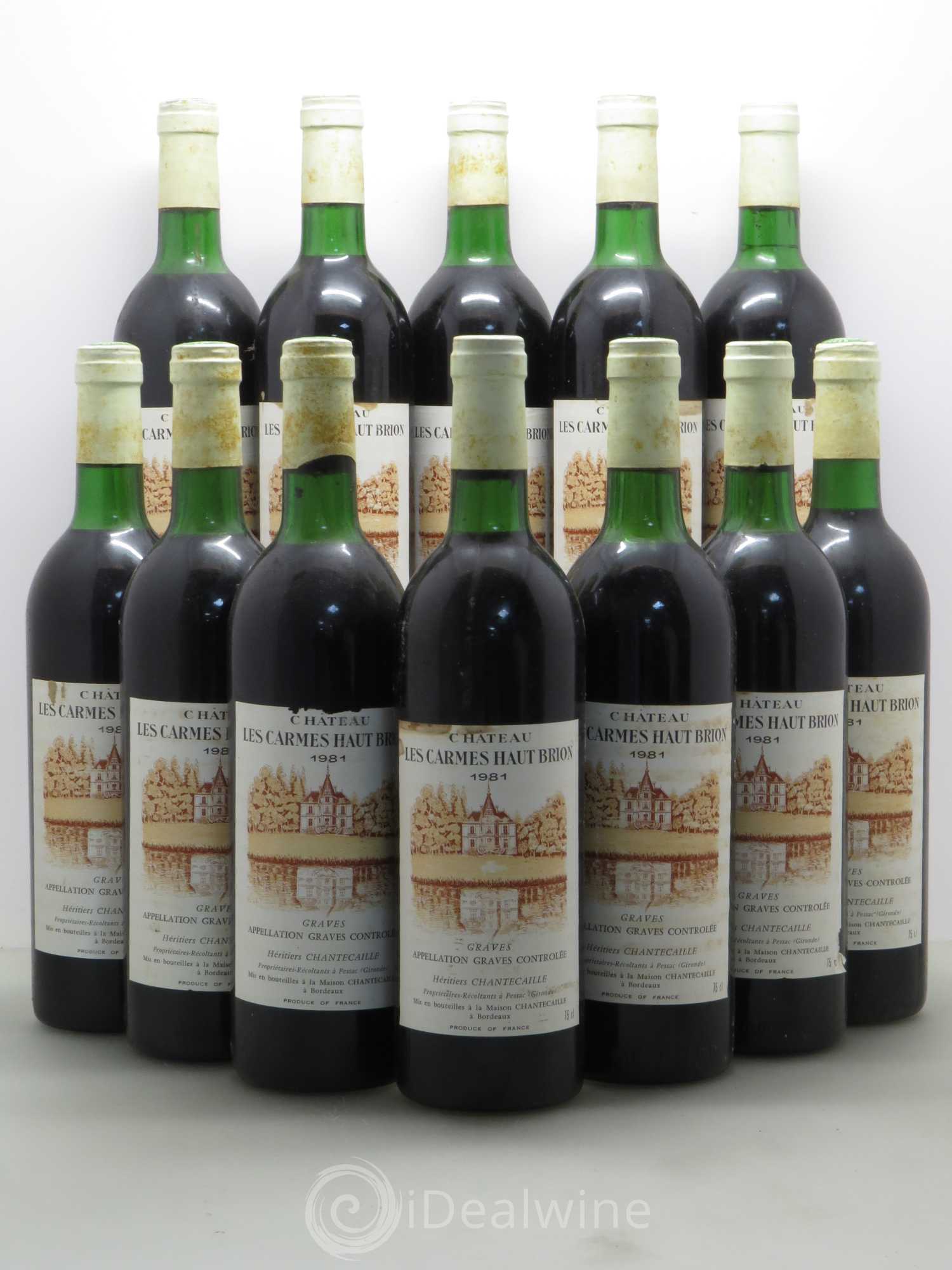 Château Les Carmes Haut-Brion 1981 - Lot de 12 bouteilles - 0